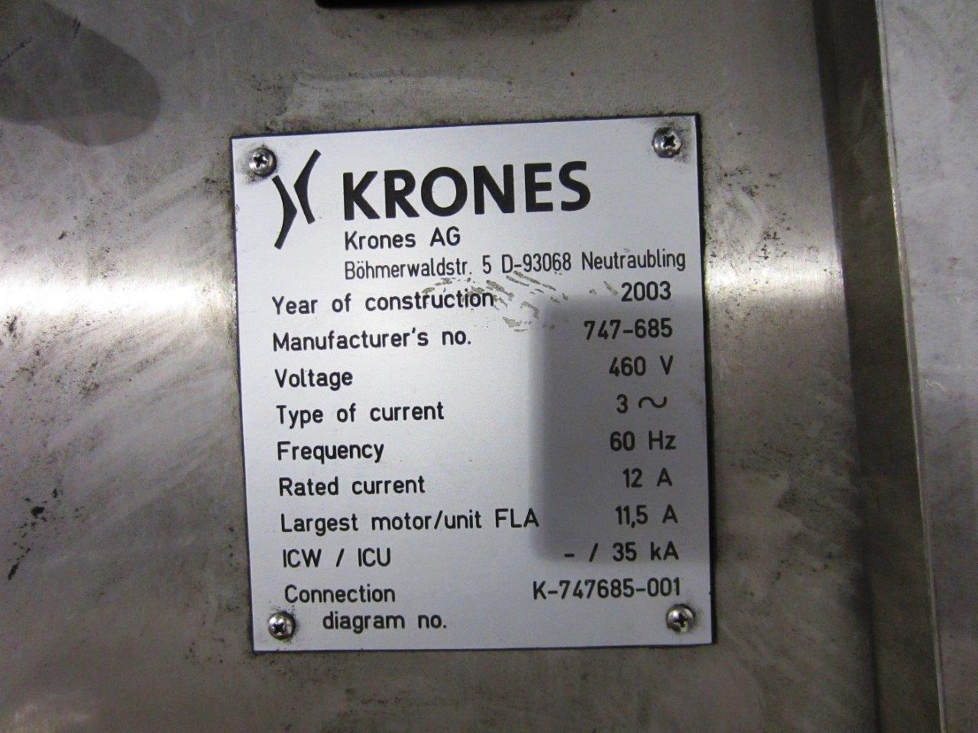 Krones Front/Back High Speed Pressure Sensitive Labeler, Model: Autocol, | Loc: GA | Rig Fee: $500 - Image 5 of 5