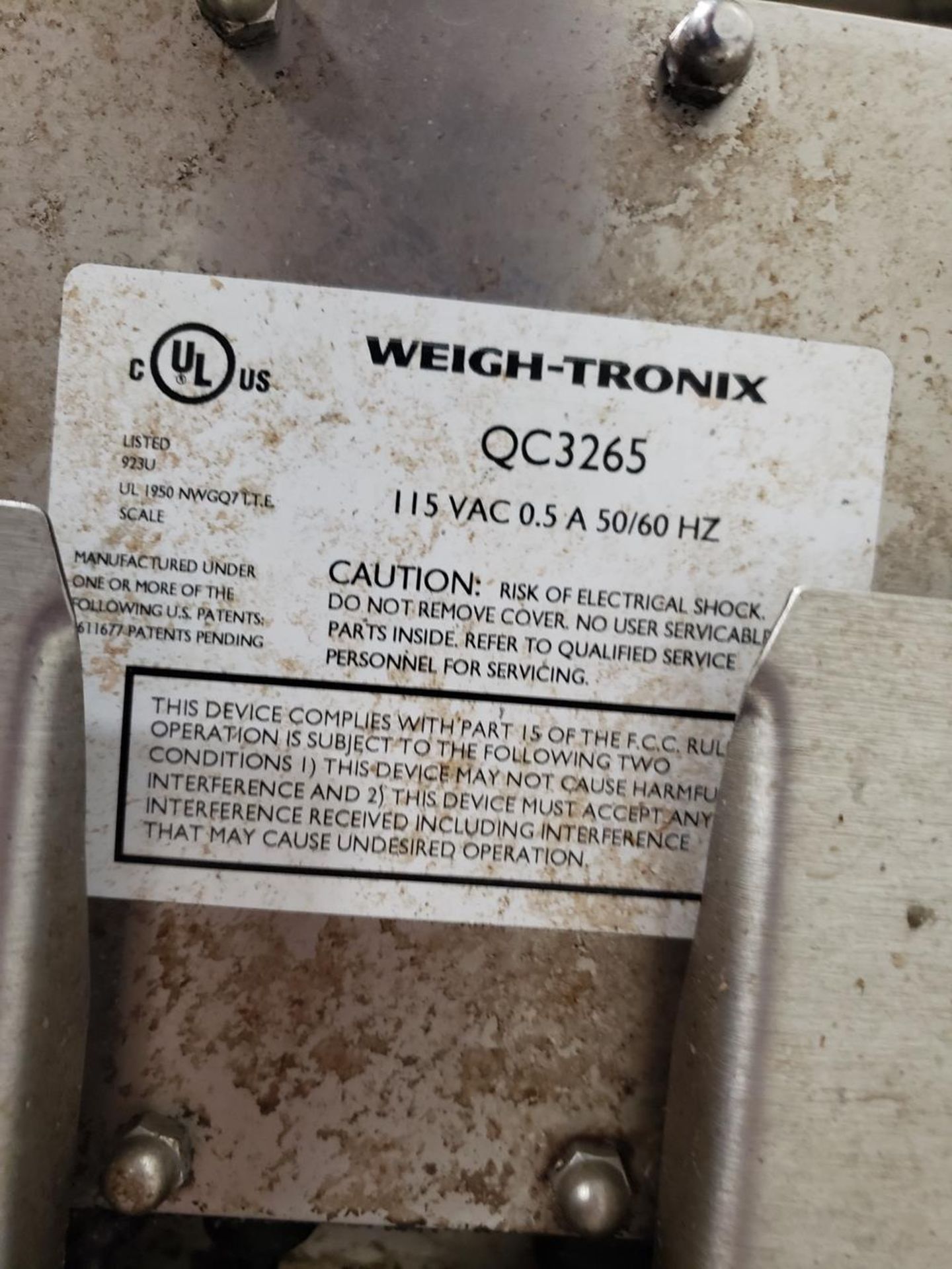 Weigh-Tronix Table Top Scale, 9" X 9", M# QC3265 | Rig Fee: $25 - Image 2 of 2