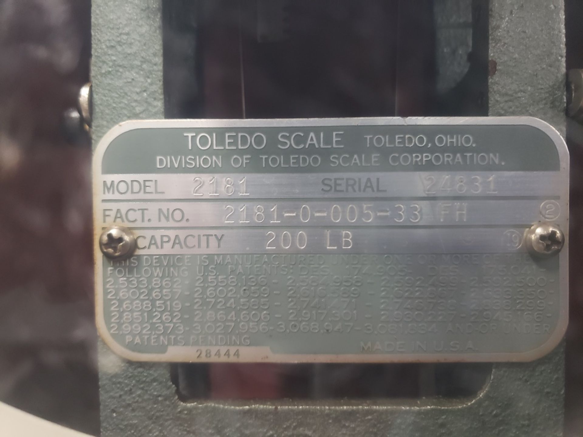 Toledo 200 lb. Platform Scale | Rig Fee: $50 - Image 2 of 2