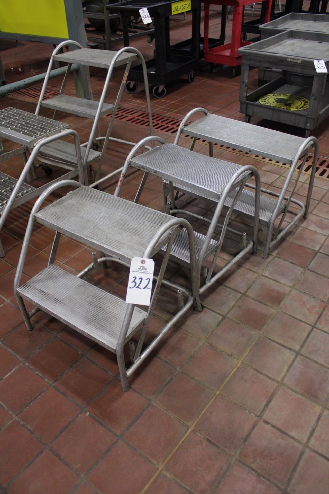 Lot of (3) Aluminum Step Stools | Rig Fee: $0