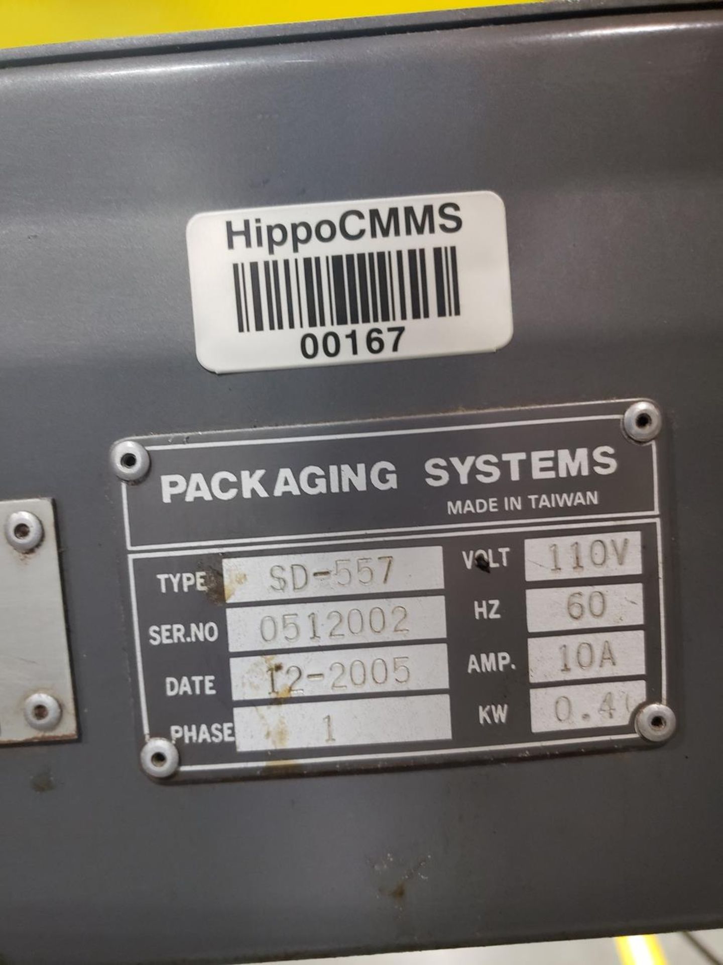 Packaging Systems Case Sealer, M# SD-557, S/N 0512002 | Rig Fee: $125 - Image 2 of 2