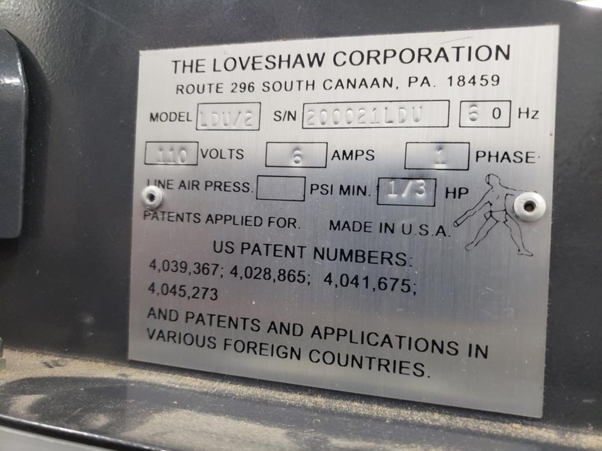 Loveshaw Corp. Little David Case Sealer, M# LDU/2, S/N 200021LDU | Rig Fee: $100 - Image 2 of 2