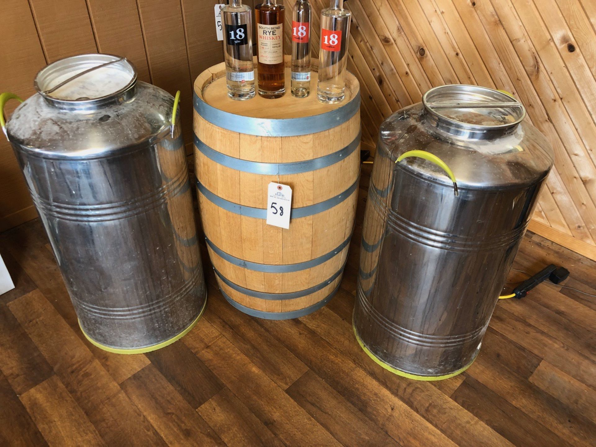 (2) Oak Barrels and (2) Fusti Cans | Rig Fee: $50 or HC - Image 2 of 2