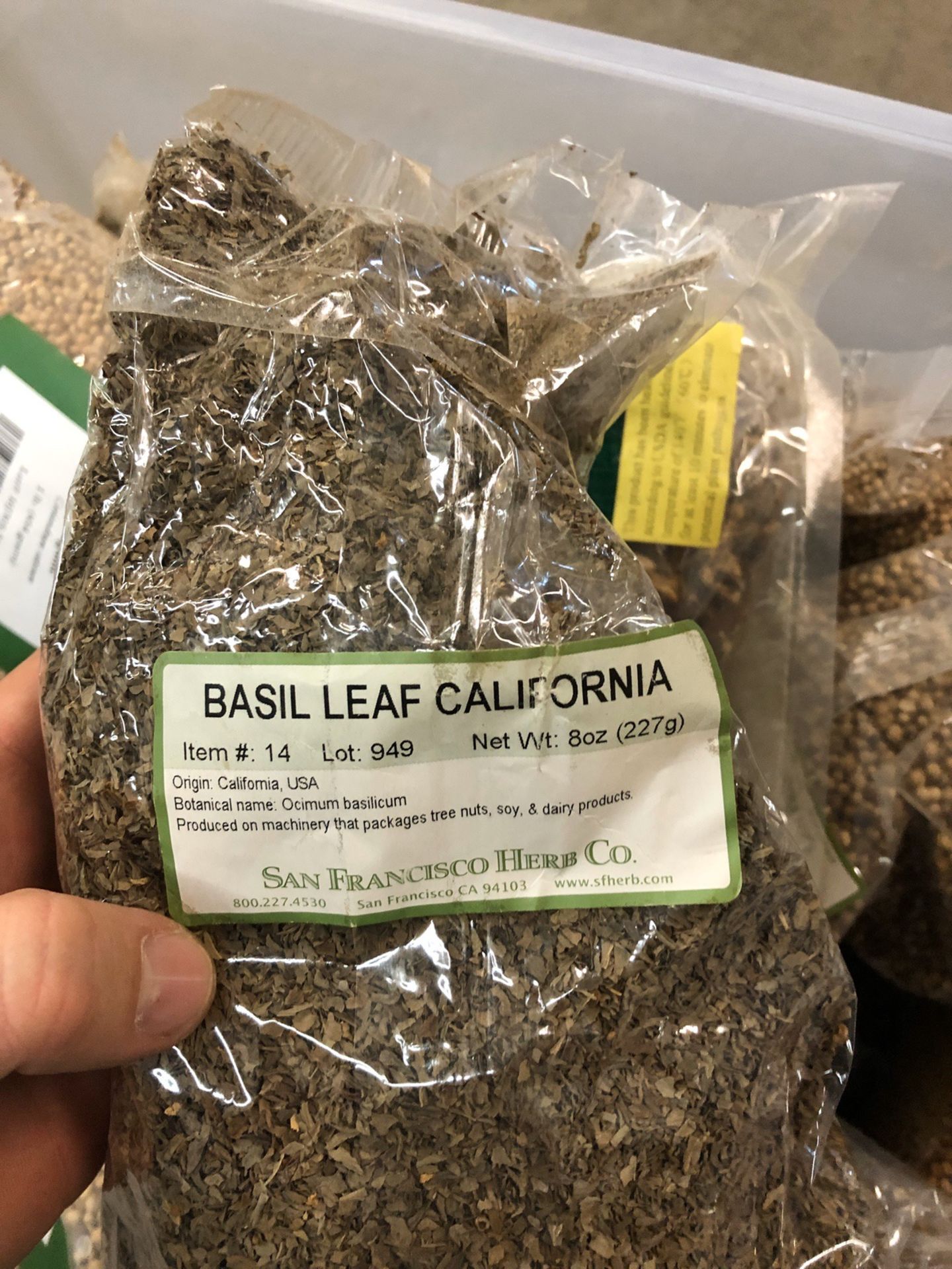 Lot of Herbs and Botanicals: Basil Leaf, Coriander Seed, Citrus Reticulata Peel | Rig Fee: $20 or HC - Image 21 of 24