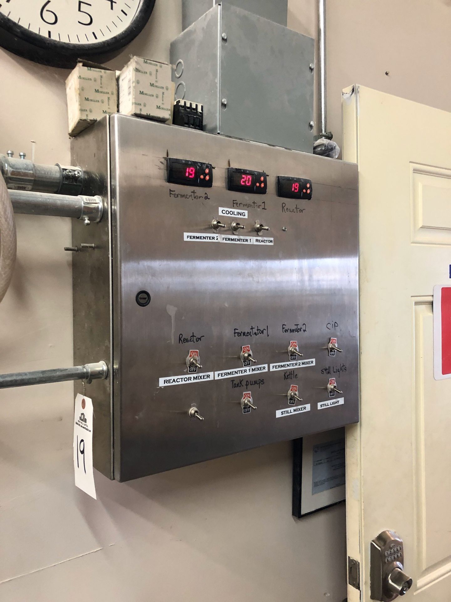 Control Panel for Distillery, Controls (3) Fermenters & Agitators, Re | Sub to Bulk | Rig Fee: $150