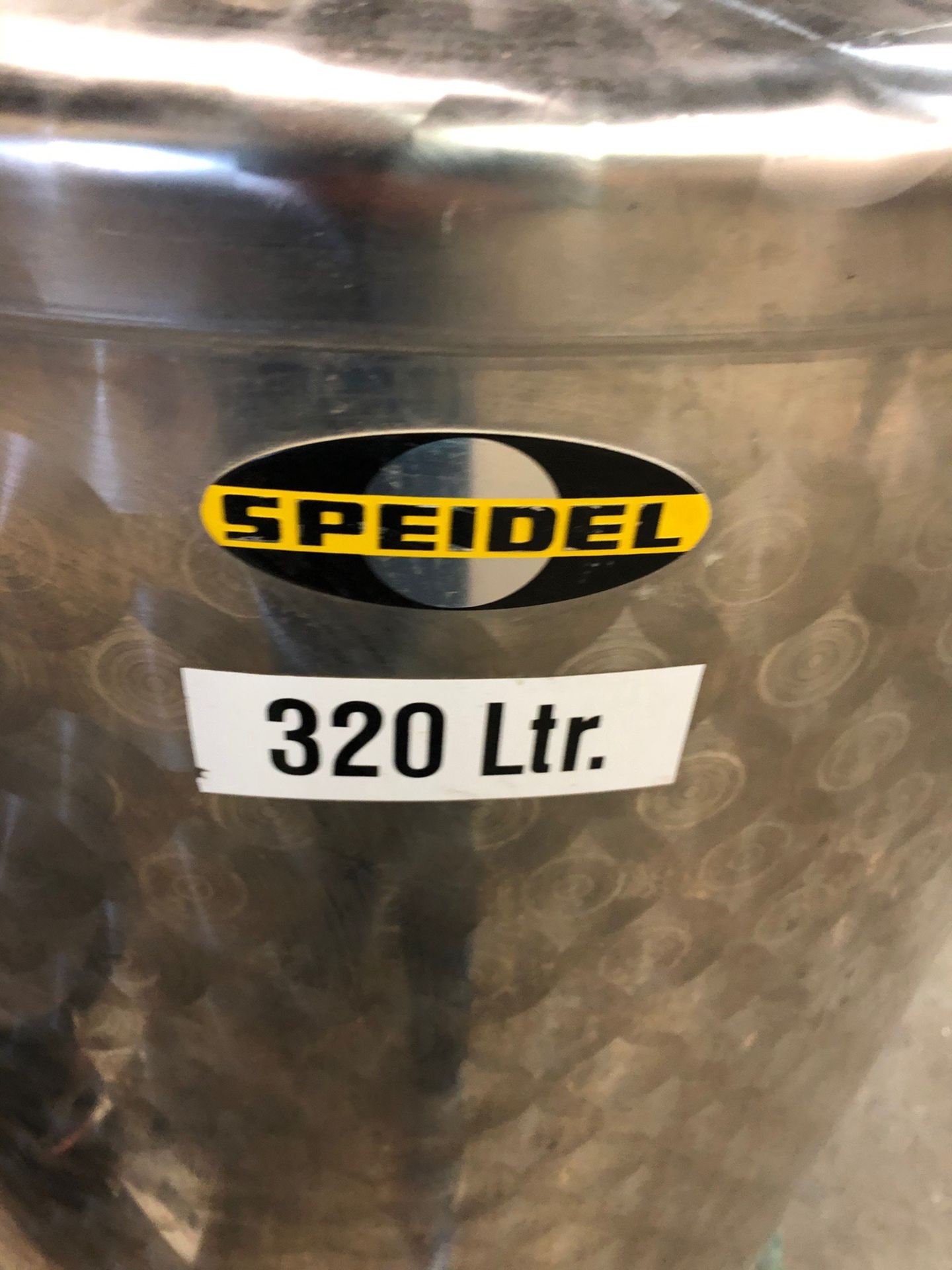 Speidel 320L Stainless Steel Holding Tank, Approx 45in OAH x 26in OD | Sub to Bulk | Rig Fee: $75 - Image 4 of 4