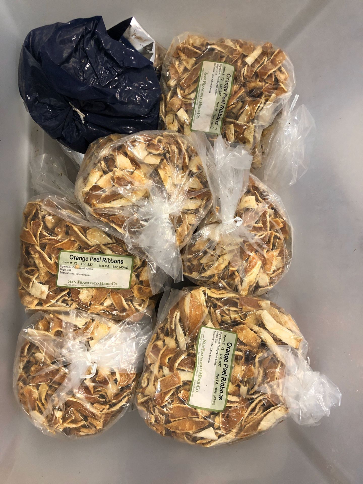 Lot of Herbs and Botanicals: Lemon Peel, Orange Peel | Rig Fee: $20 or HC - Image 10 of 15