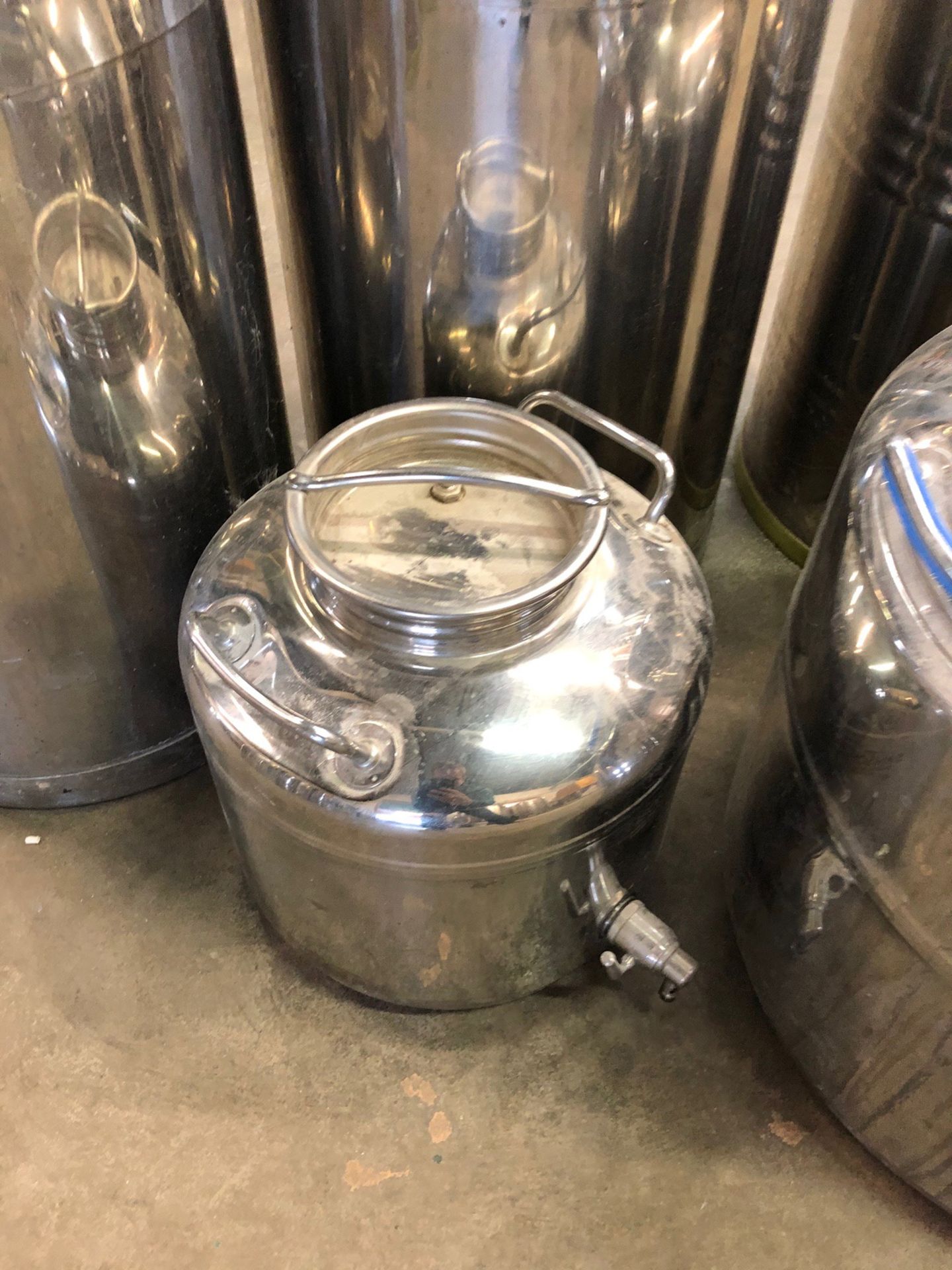 (5) Stainless Steel Fusti Cans | Sub to Bulk | Rig Fee: $25 or HC - Image 2 of 6