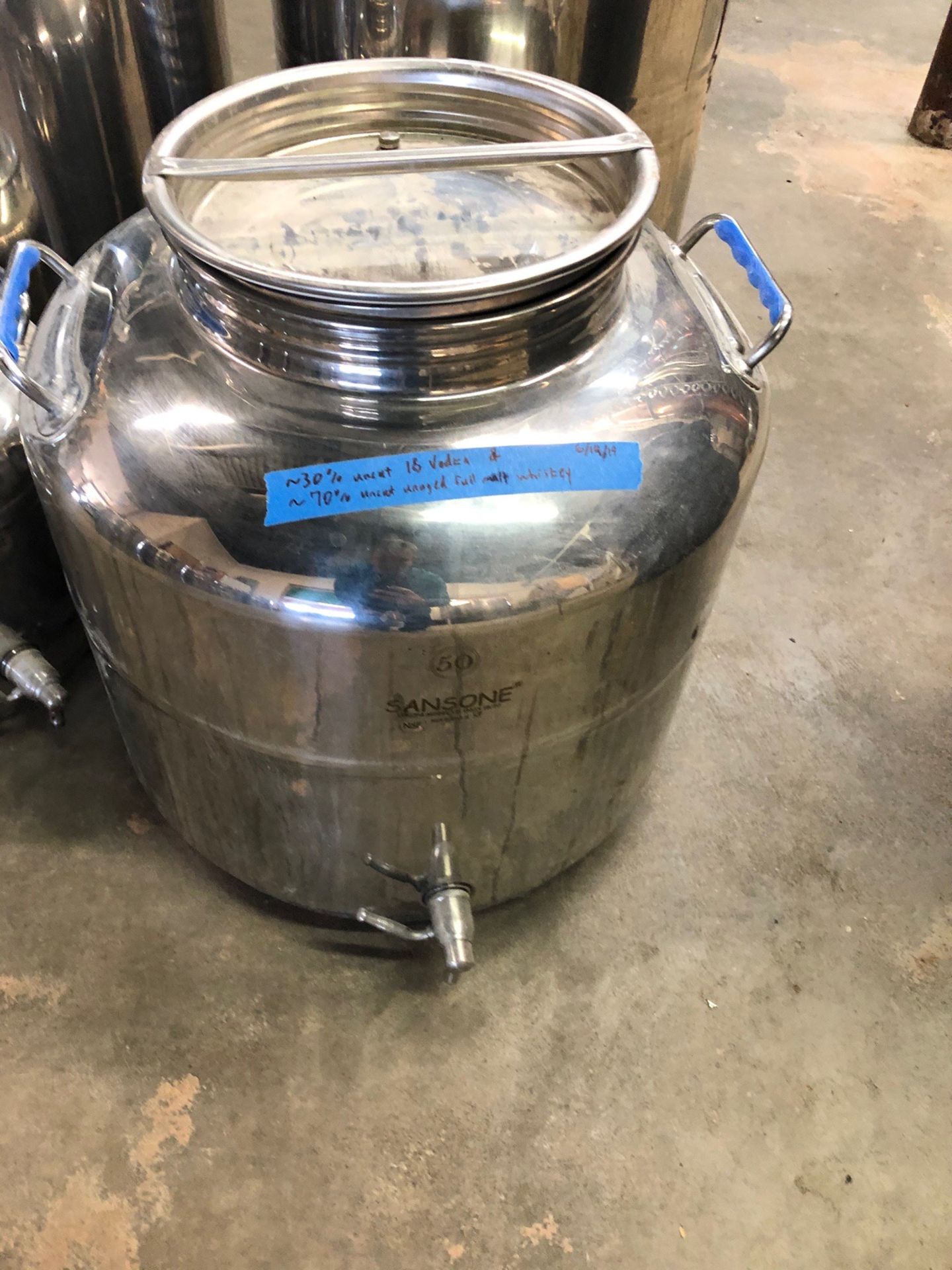 (5) Stainless Steel Fusti Cans | Sub to Bulk | Rig Fee: $25 or HC - Image 4 of 6