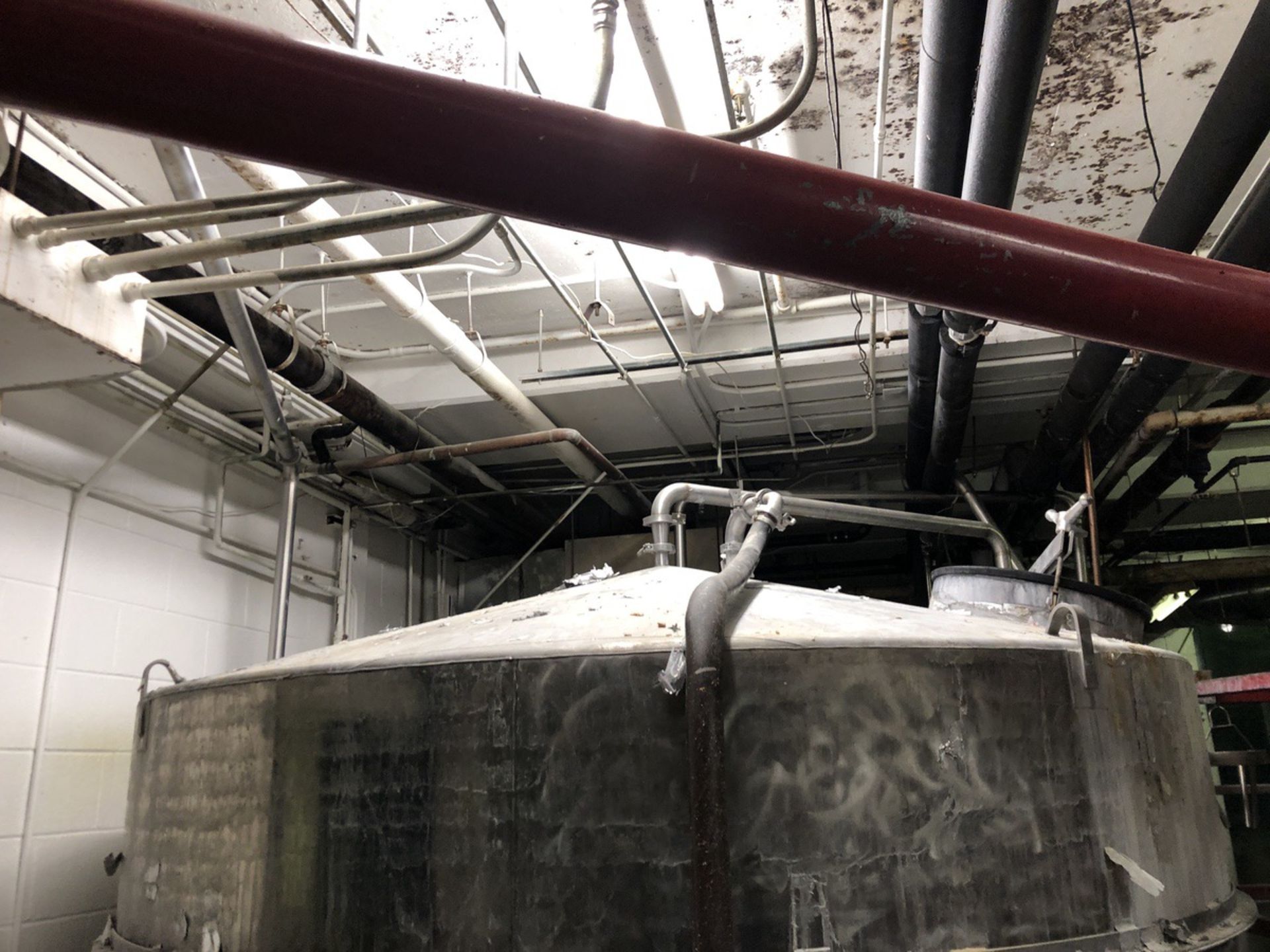 50 BBL Whirlpool Tank, Cone Top, Flat Bottom, Steel Frame, Stainless Steel, Approx | Rig Fee: $1400 - Image 2 of 4