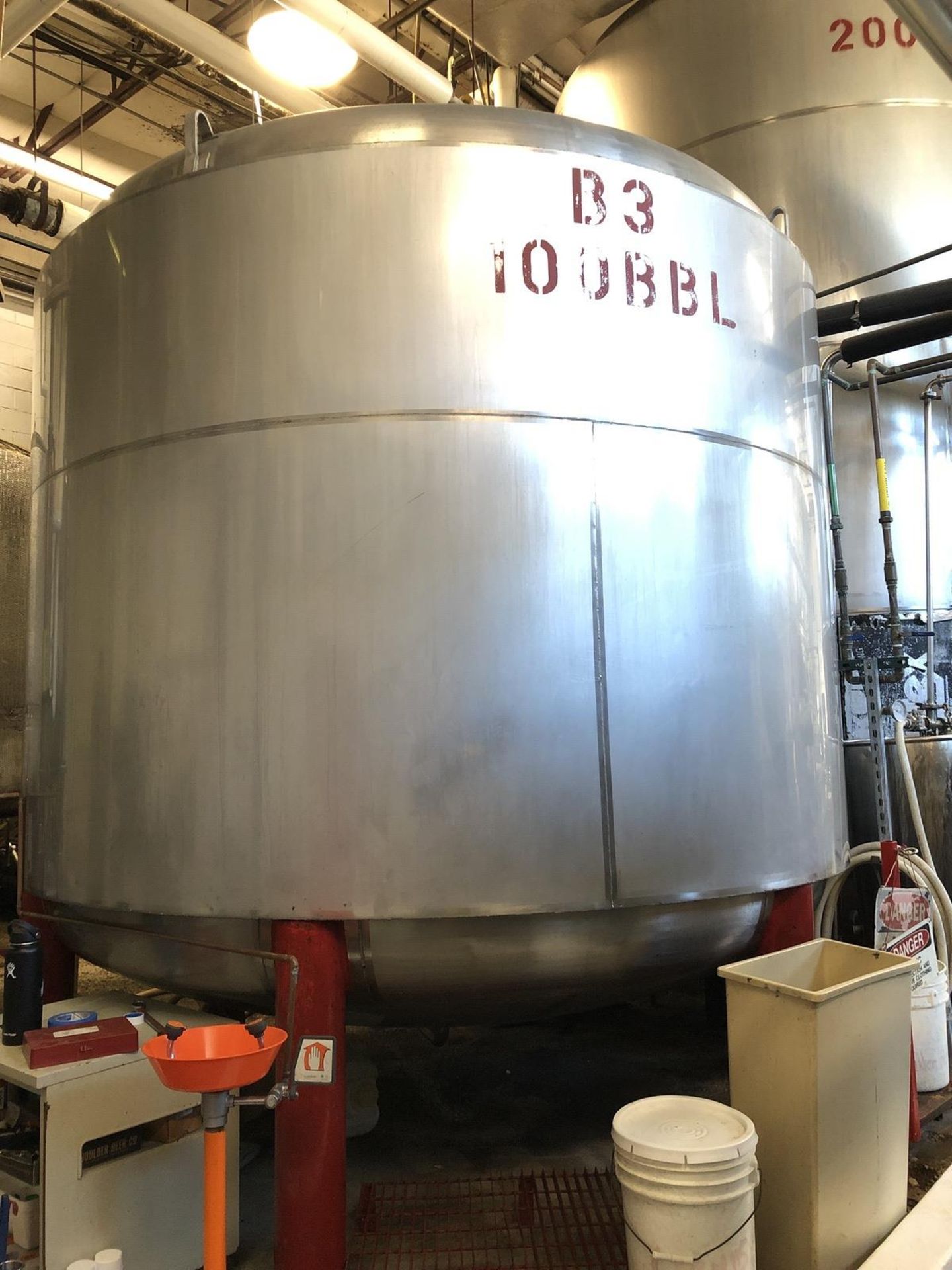 Santa Rosa 100 BBL Brite Tank, Dish Bottom, Dome Top, Glycol Jacketed, Stainless St | Rig Fee: $1750