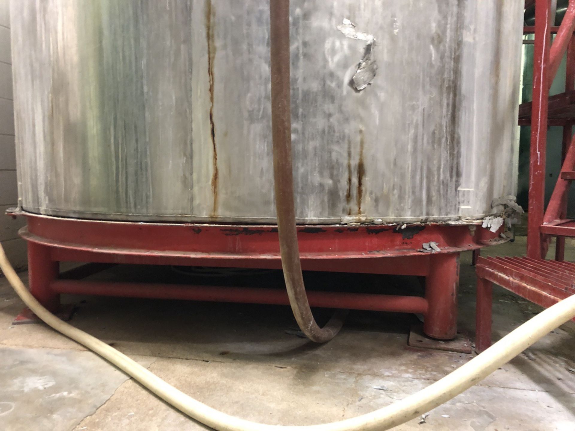 50 BBL Whirlpool Tank, Cone Top, Flat Bottom, Steel Frame, Stainless Steel, Approx | Rig Fee: $1400 - Image 3 of 4