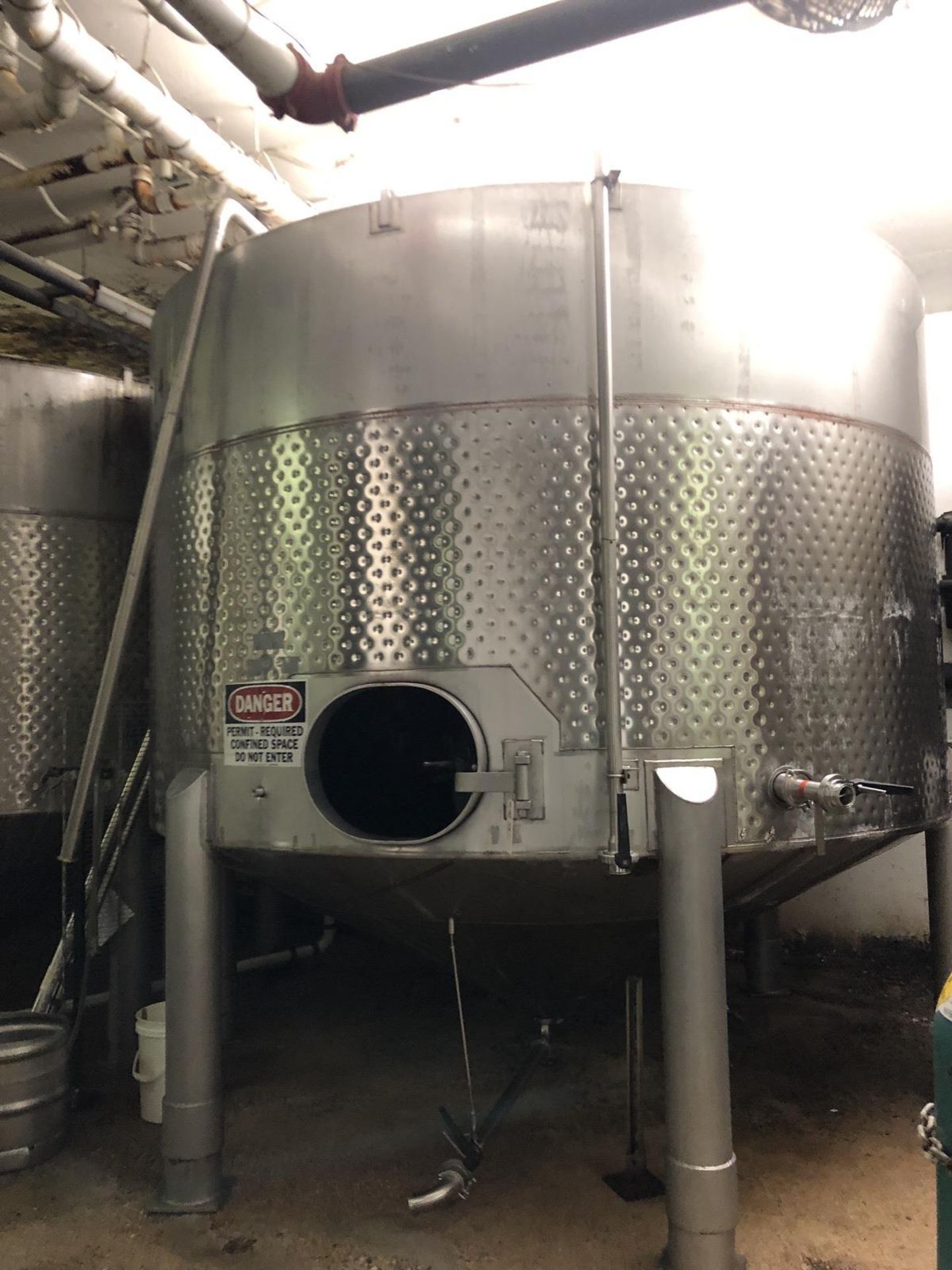Santa Rosa 100 BBL Fermenter, Cone Bottom, Glycol Dimple Jacketed, Stainless Steel, | Rig Fee: $2000