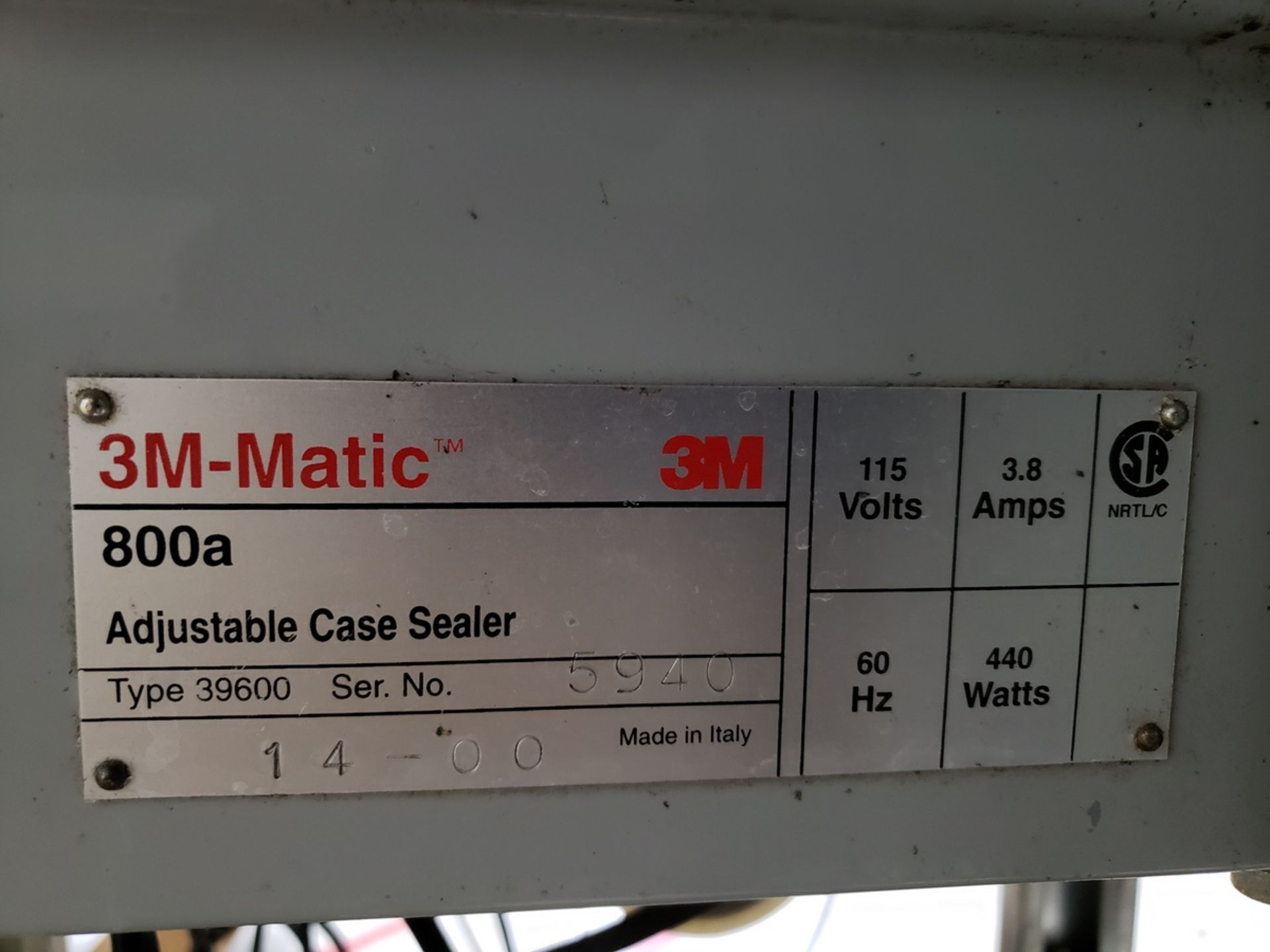 3M-Matic Case Sealer, M# 800a, S/N 5940 | Rig Fee: $150 - Image 2 of 4