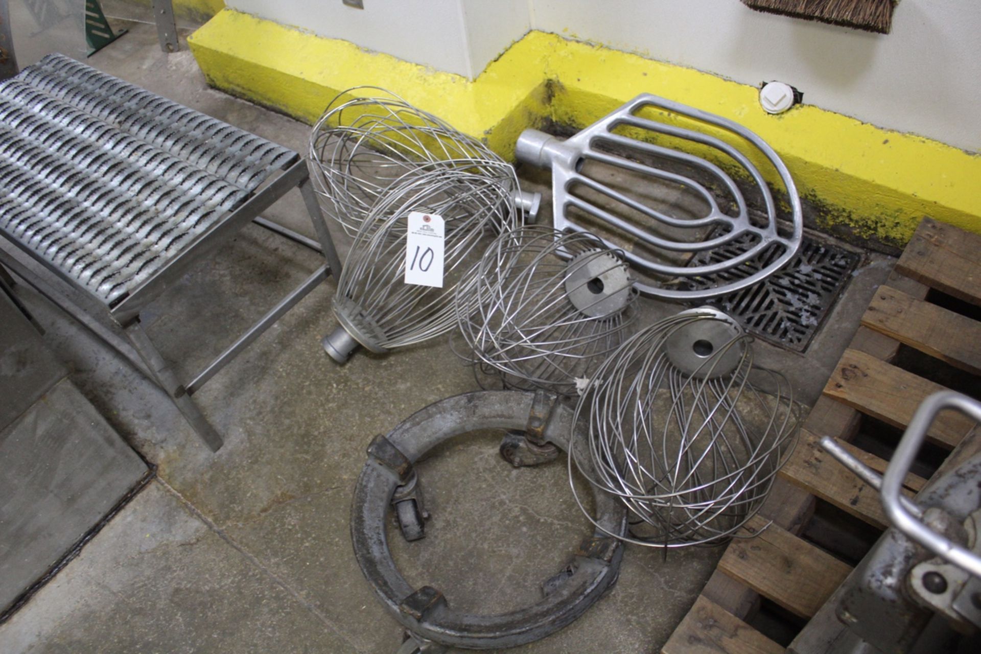 Lot of Hobart Whisks, Mixing Paddle & Bowl Dolly | Rig Fee: No Charge