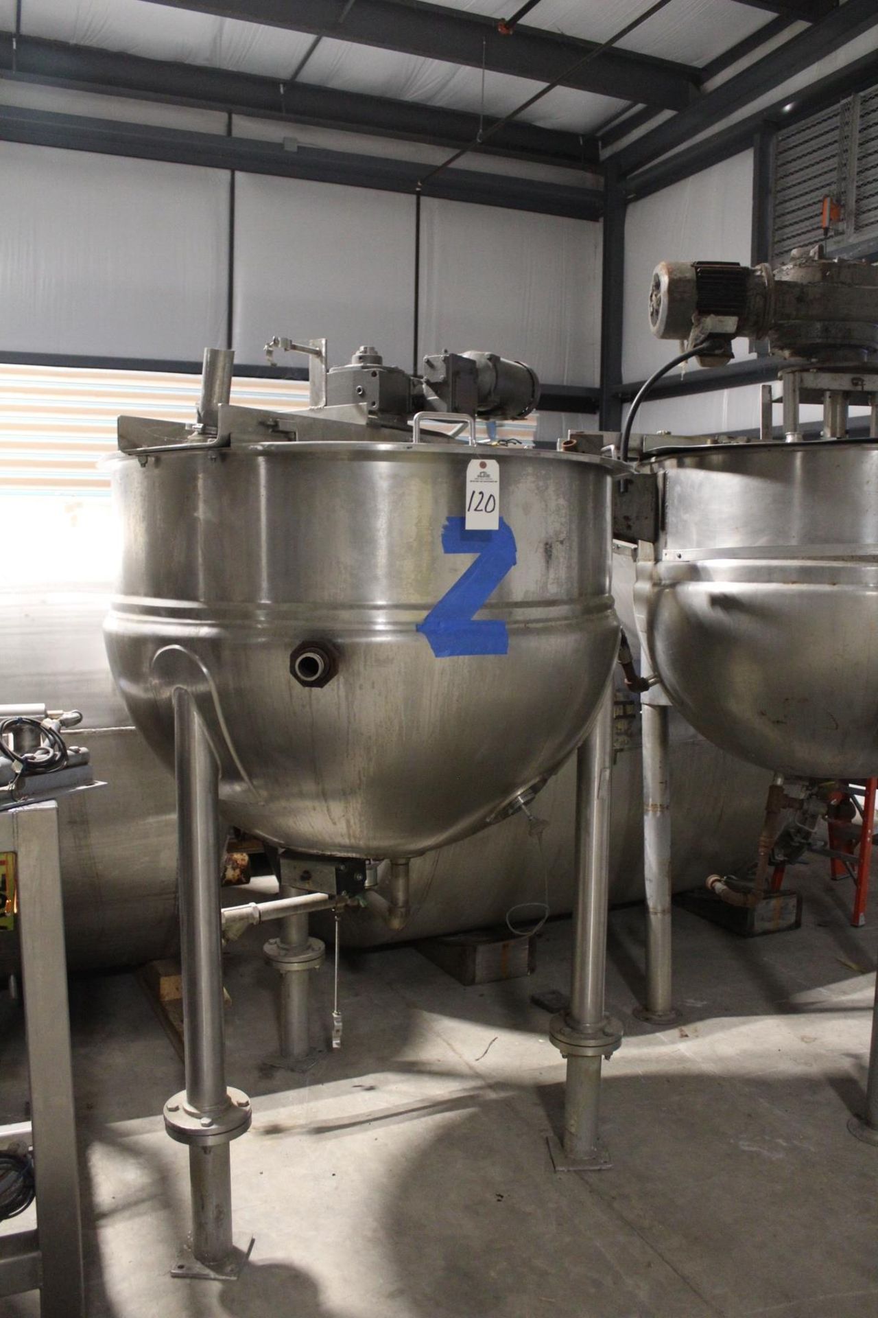 200 Gallon Stainless Steel Jacketed, Scraped Surface Kettle