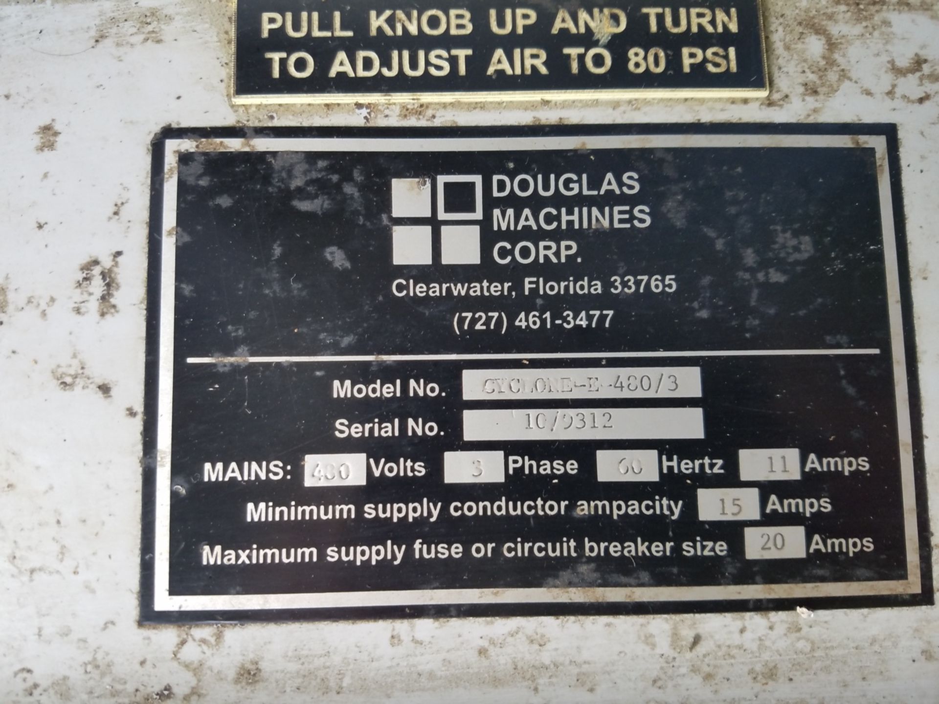 Douglas Machines Belt Washer Skid, M# Cyclone-E, S/N 10/9312, W/ 36" & 48" Heads - Image 2 of 4