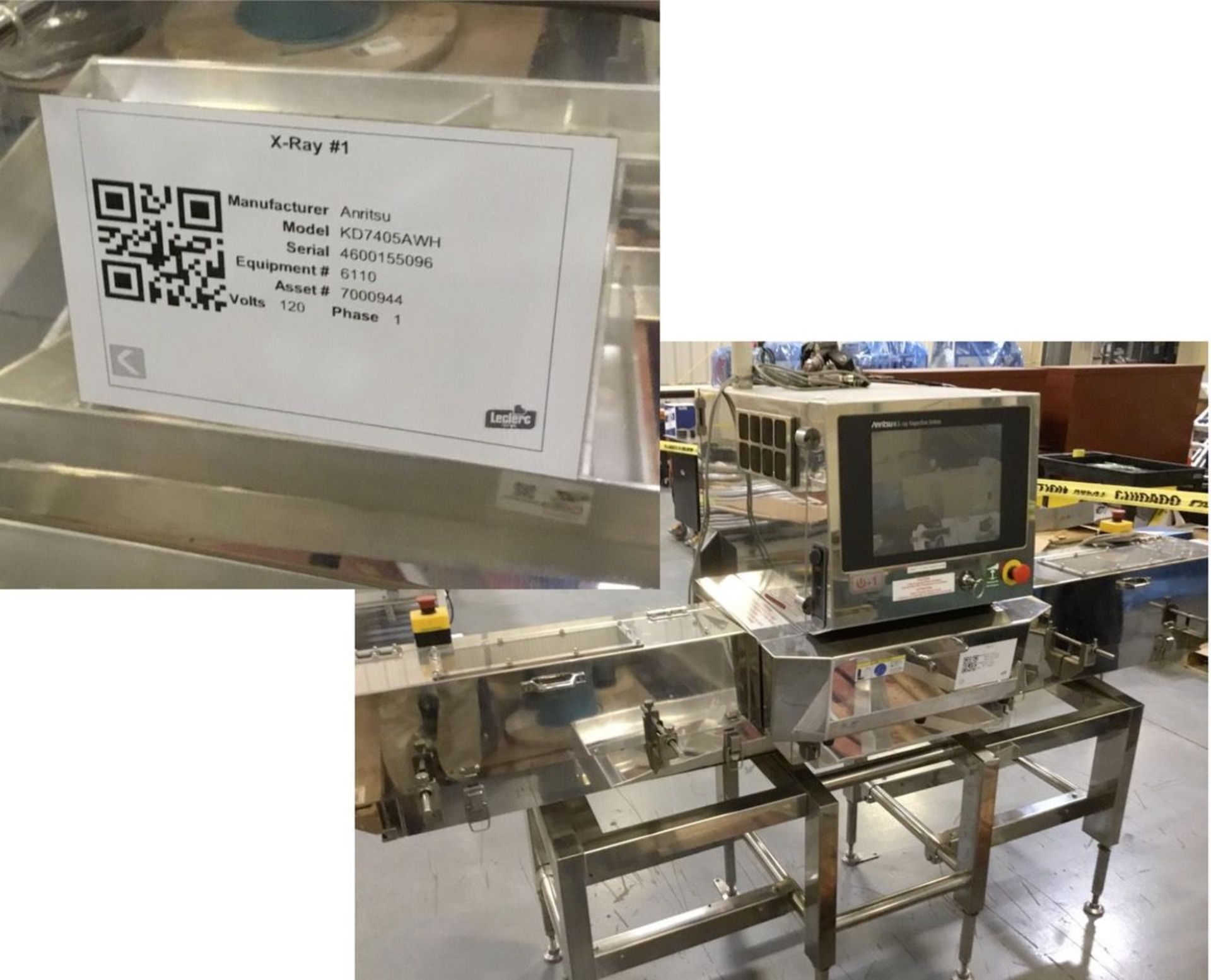 Anritsu Model KD7405AWH X-Ray Inspection System, S/N: 4600155096 - Image 3 of 3