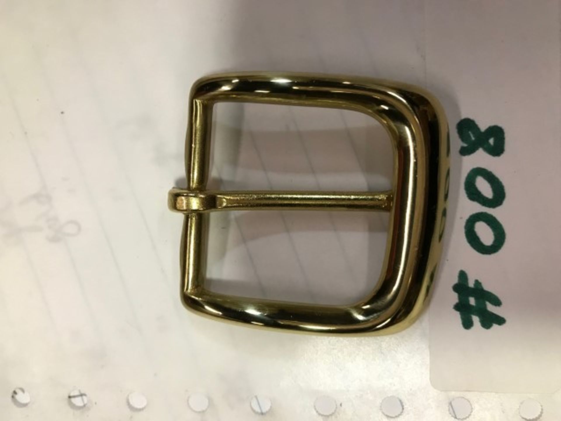 (1004)1 5/16" Solid brass, gold plate Buckles