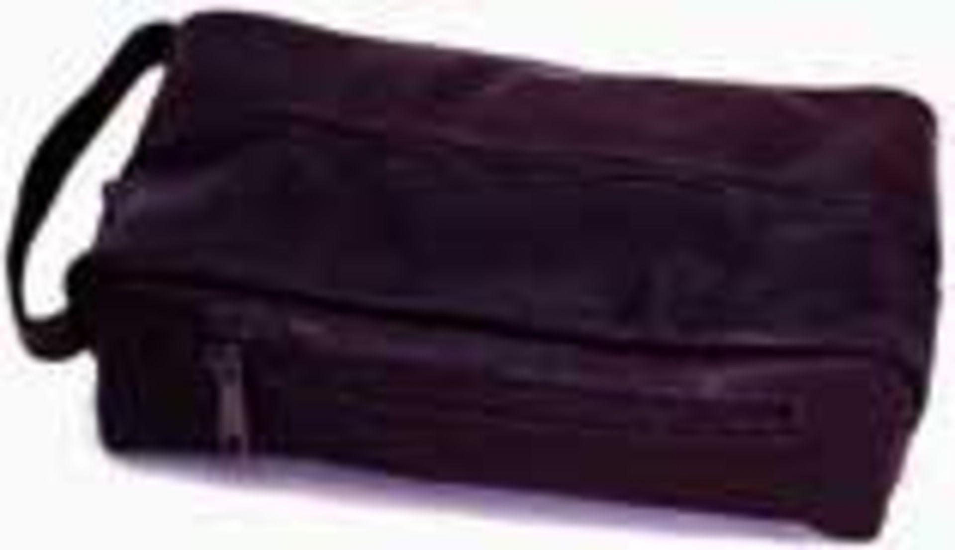 (12) Leather travel kit with both top and side zippers. Just the right size for briefcase. The