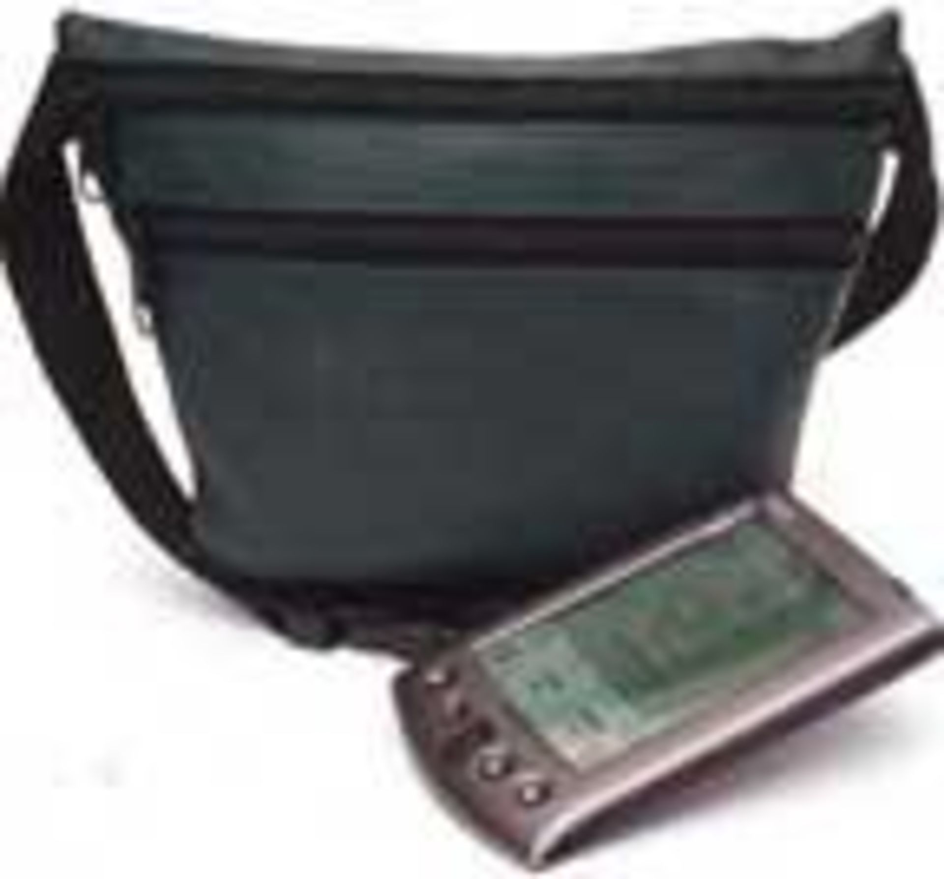(40) Soft, top grain leather, slim waistpack for passport, money, etc. 2 front zippers. Flat