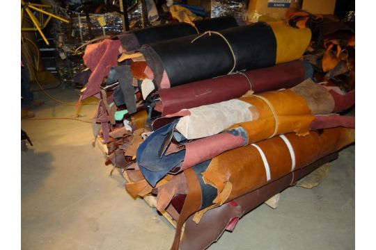 (600) Pounds of Leather. Assorted Colors and Thicknesses. Each Piece is at least 10 Sq.Ft. - Image 3 of 4