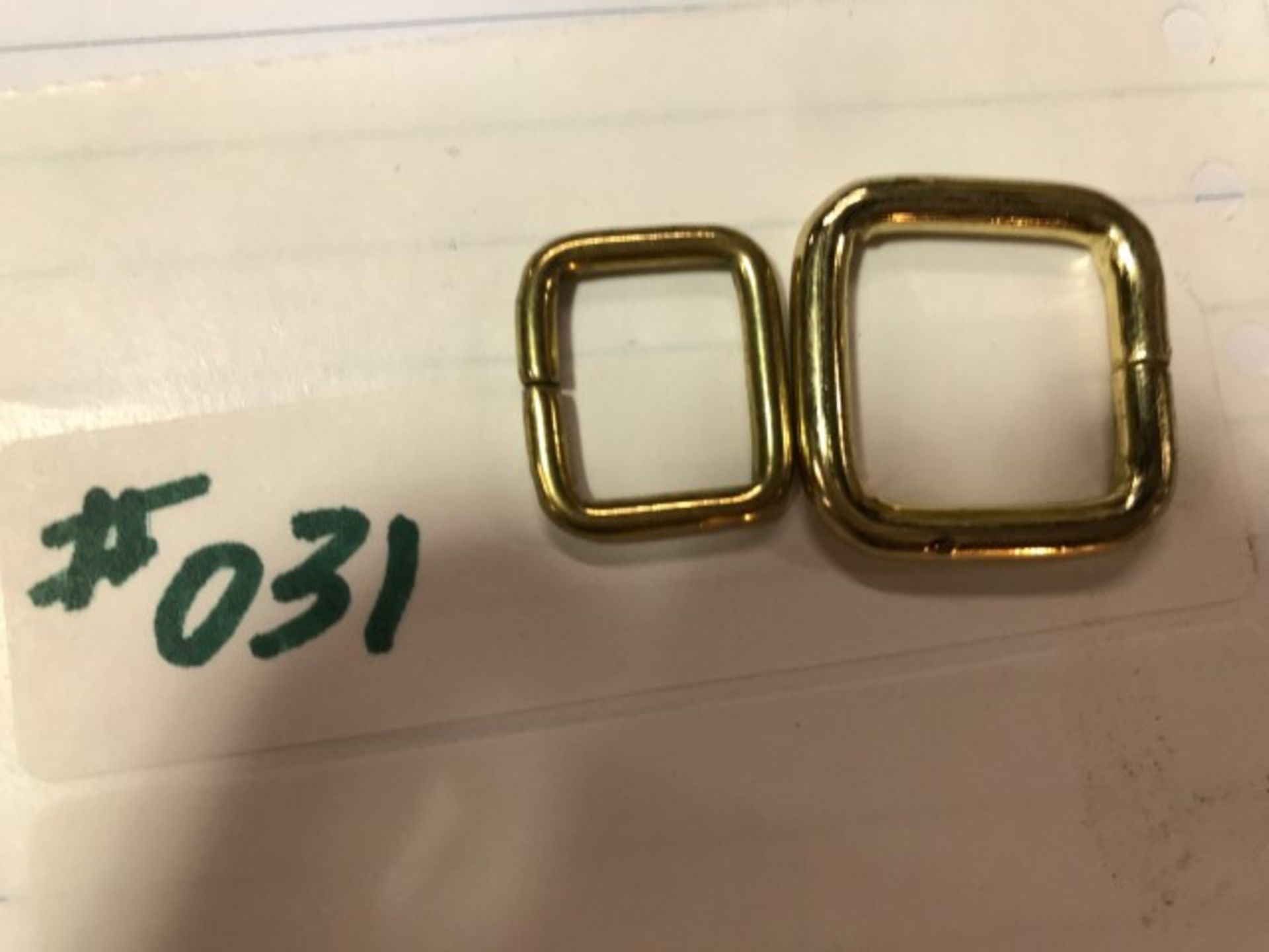 (60) Pounds Small and Medium Square Brass Buckles