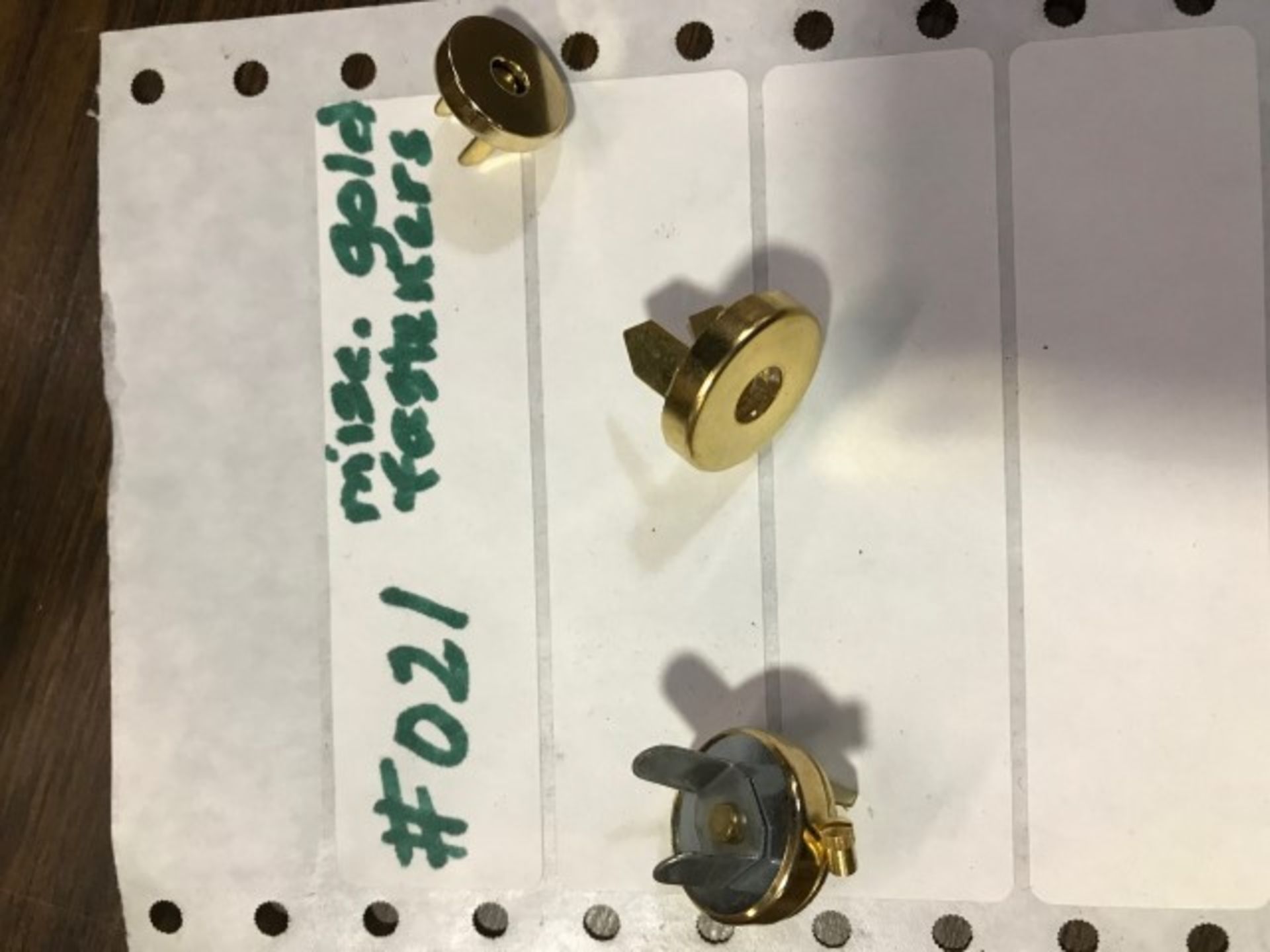 (30) Pounds Misc. Magnetic Gold Fasteners