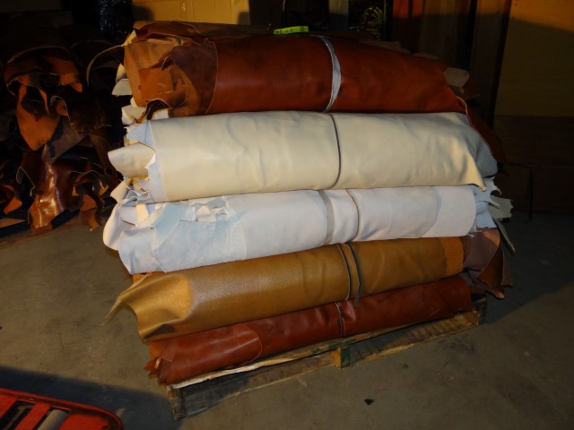 (600) Pounds of Leather. Assorted Colors and Thicknesses. Each Piece is at least 10 Sq.Ft. - Image 2 of 4