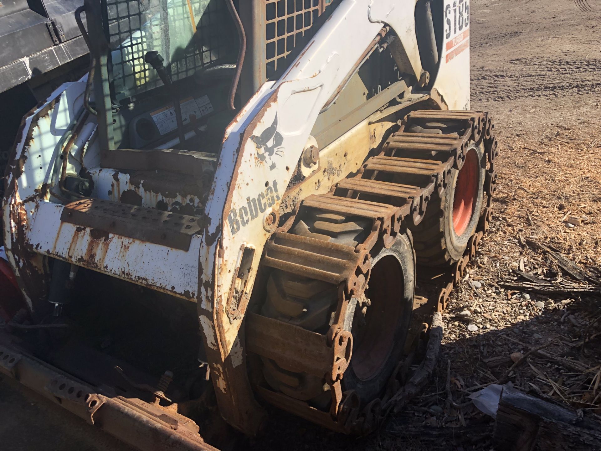 2002 Bobcat S185 Turbo Diesel Skid Steer #519032858 w/ Tire Mtd Tracks, AC/Heat,NoBack (NO BUCKET