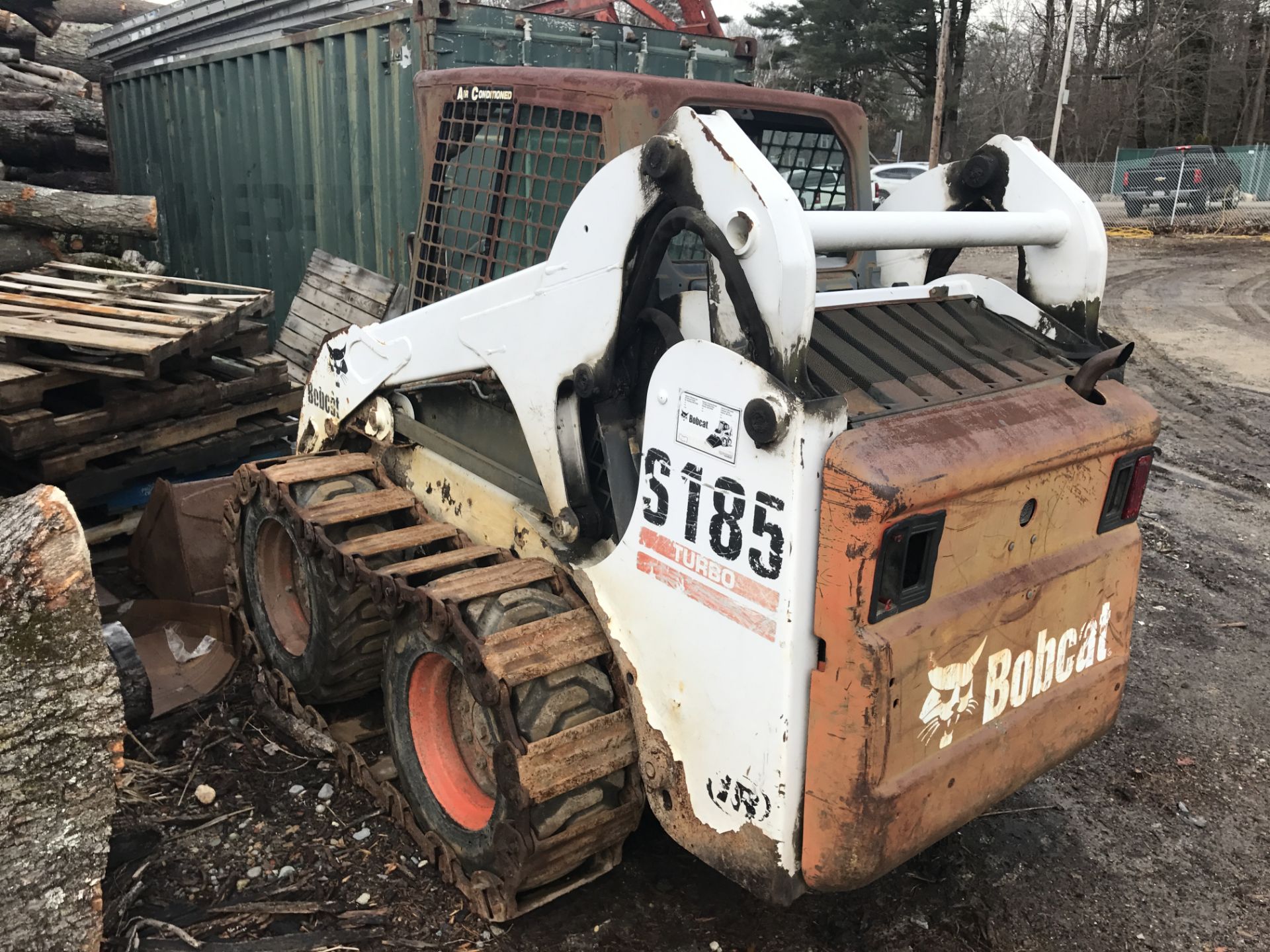 2002 Bobcat S185 Turbo Diesel Skid Steer #519032858 w/ Tire Mtd Tracks, AC/Heat,NoBack (NO BUCKET - Image 4 of 8