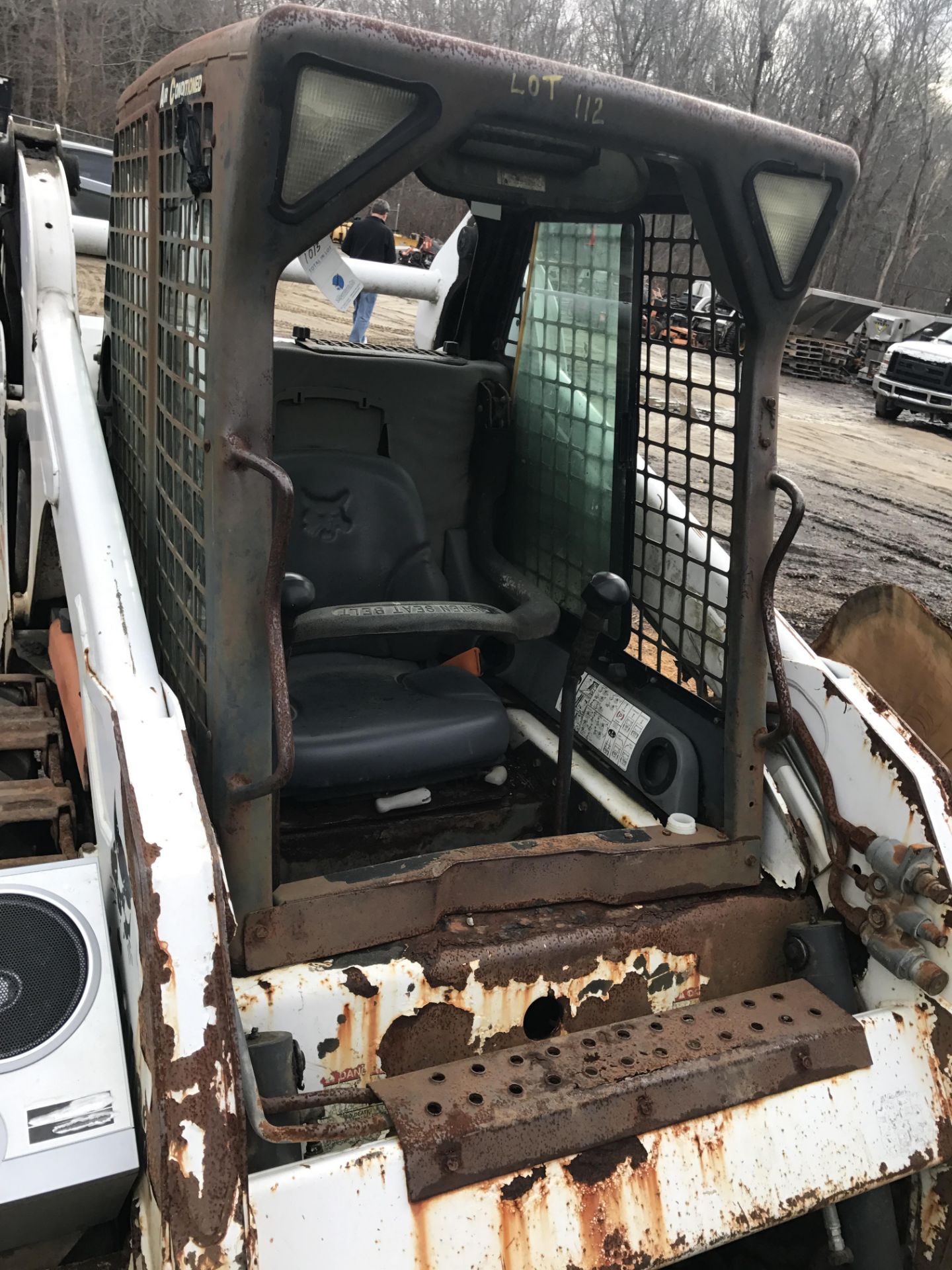 2002 Bobcat S185 Turbo Diesel Skid Steer #519032858 w/ Tire Mtd Tracks, AC/Heat,NoBack (NO BUCKET - Image 7 of 8