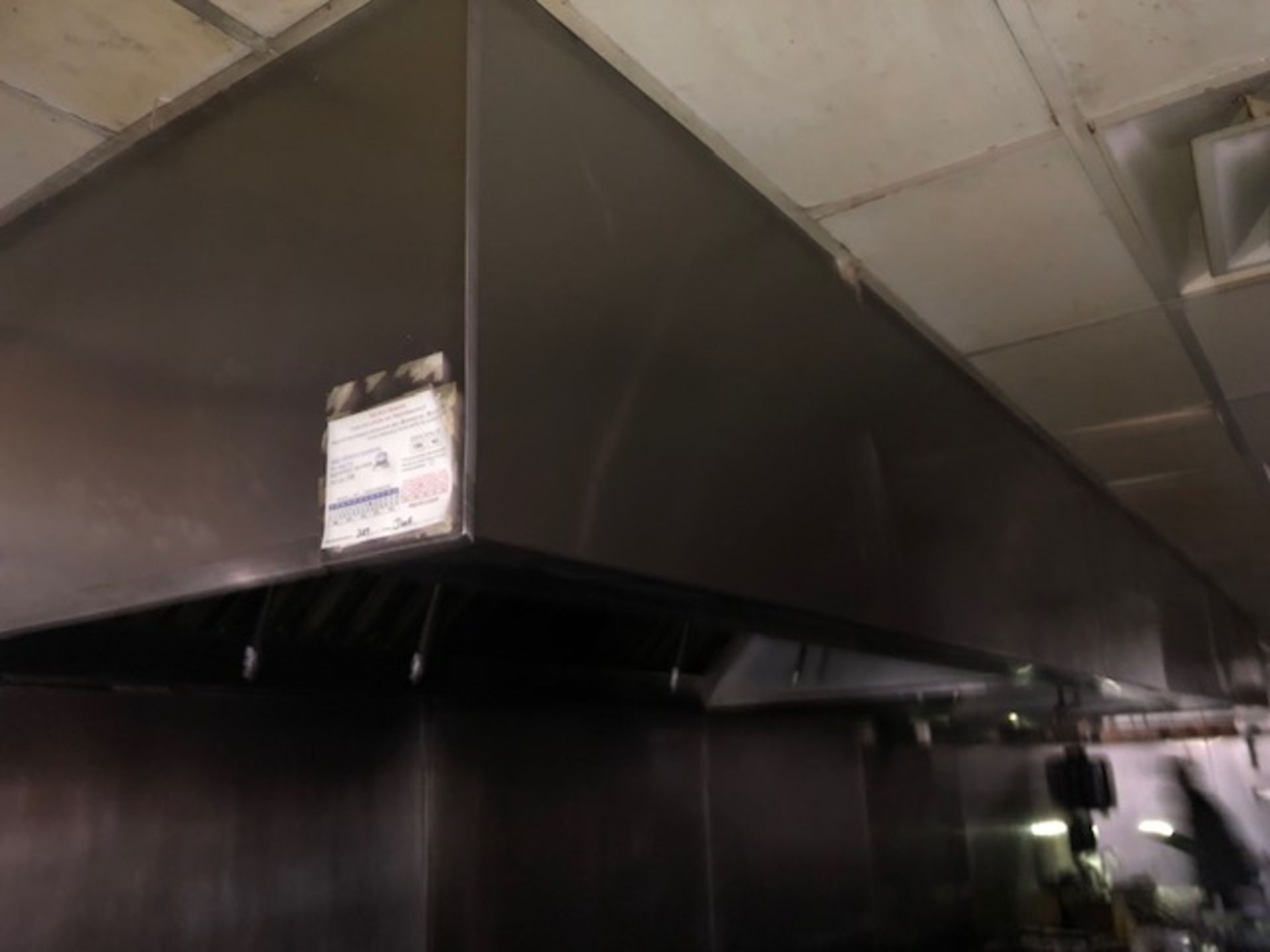 (3) 7' Section SS Fume Vent/Exhaust Hoods w/Ansul System and Lights