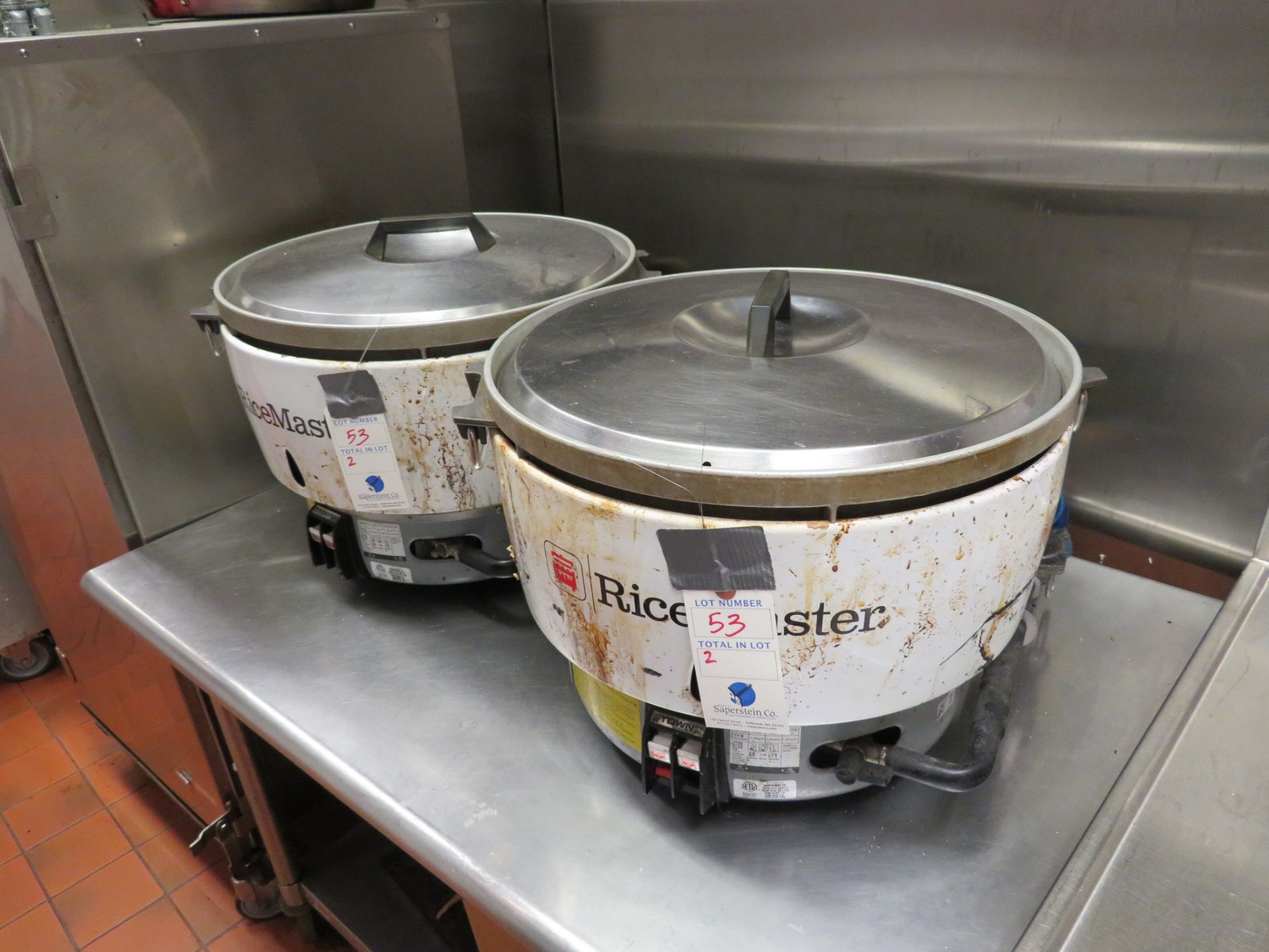 (2) Rice Master Gas C.T. Rice Cookers