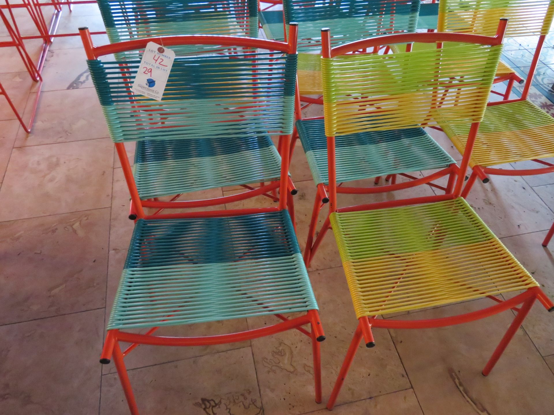(29) Steel Frame Elastic Mesh Chairs