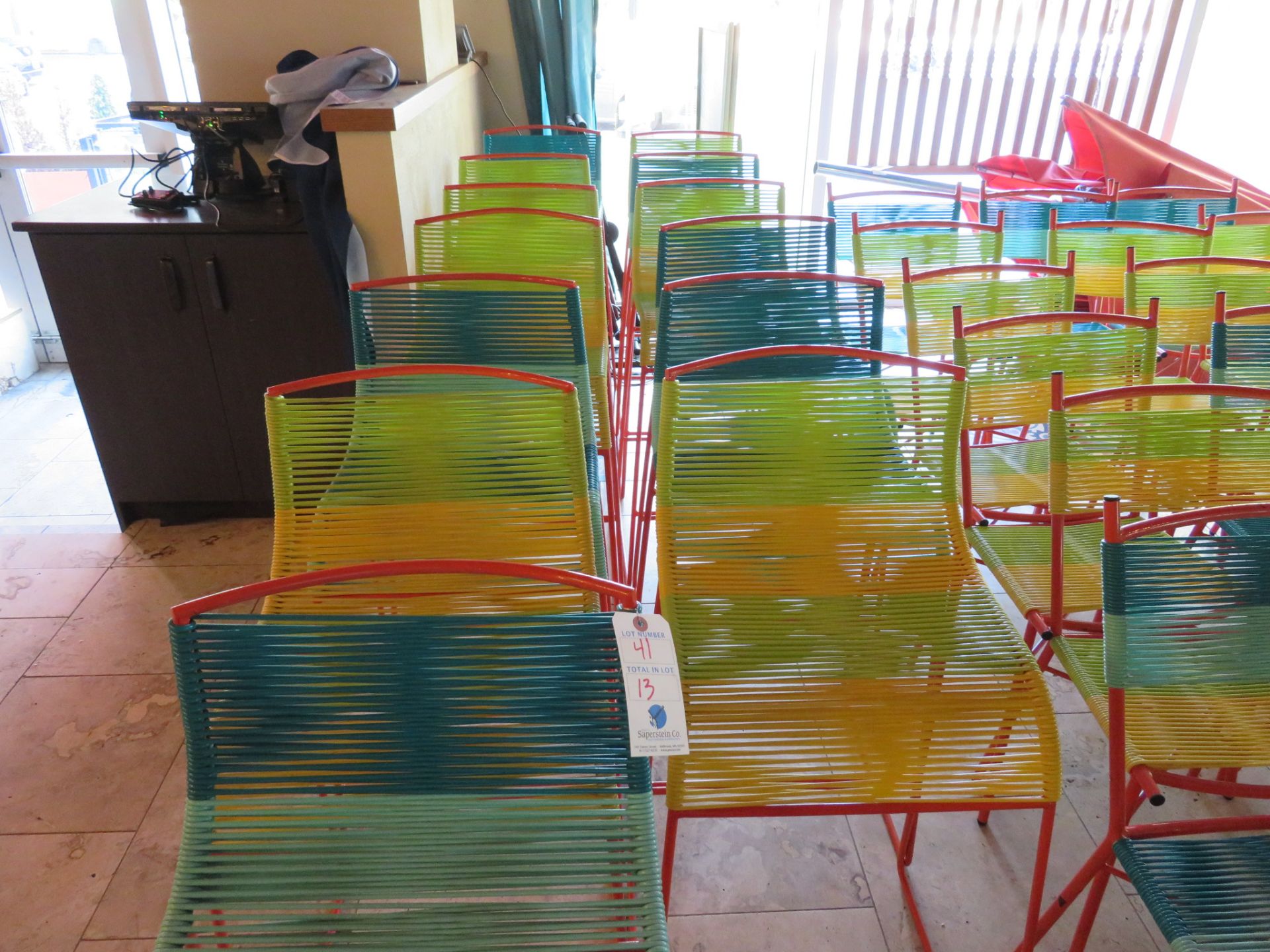 (13) Steel Frame Elastic Mesh Stools - Image 2 of 2