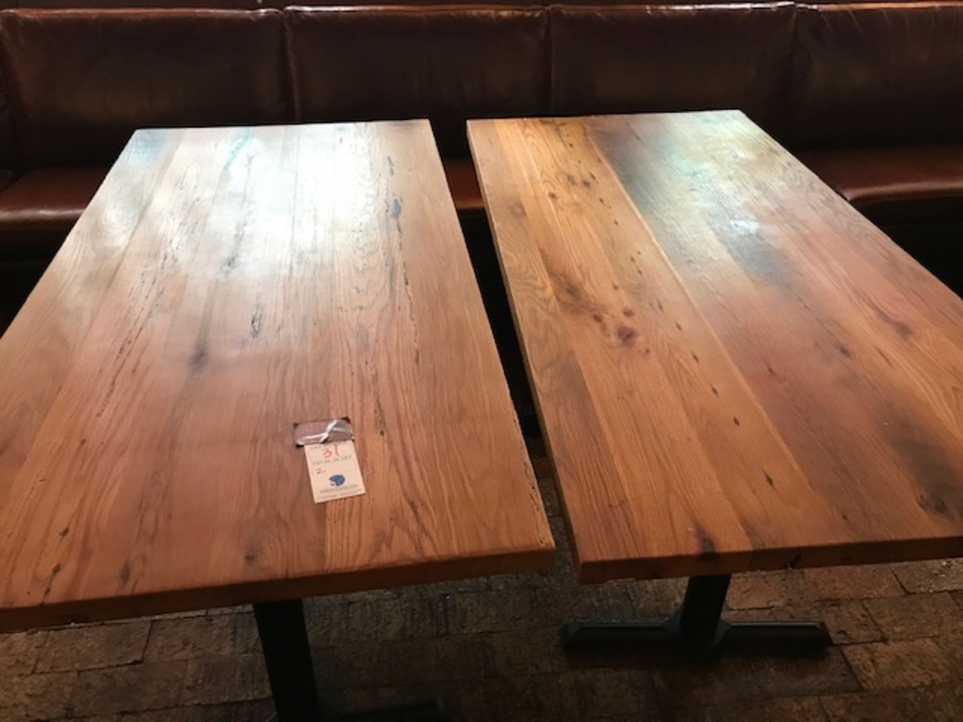 (2) Approx. 30" X 58" Wood Top Tables