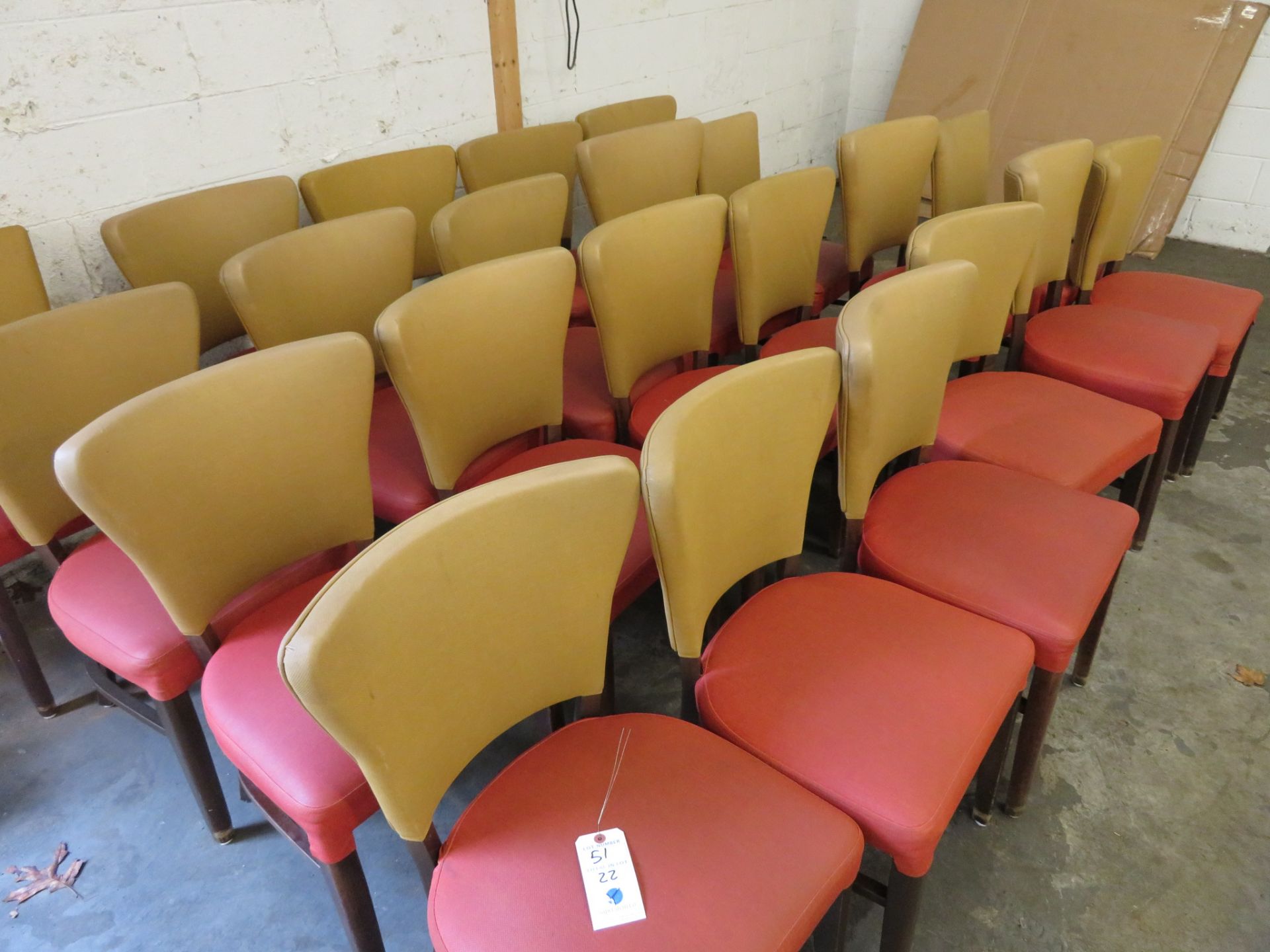 (22) Upholstered Wood Frame Chairs
