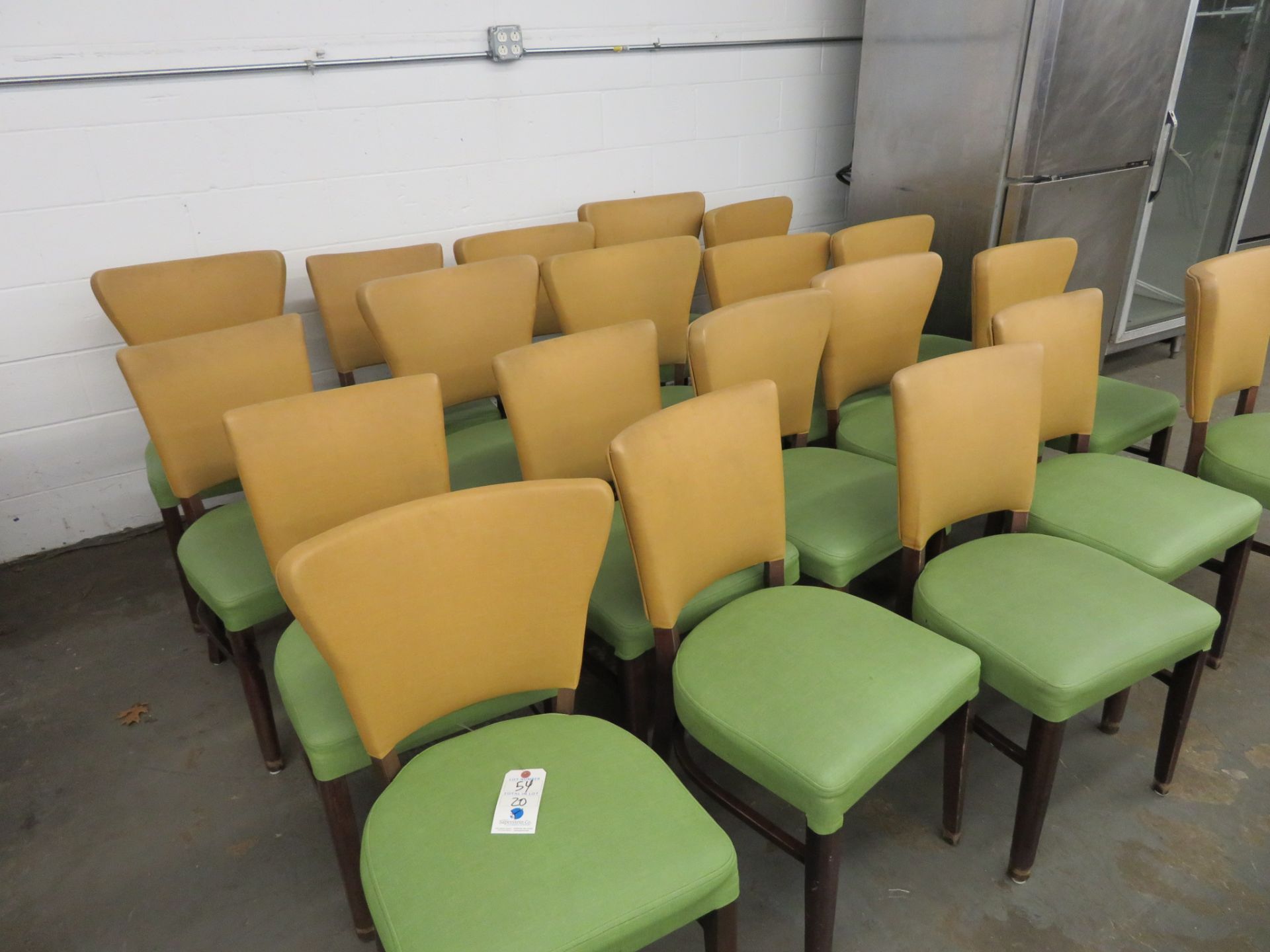 (20) Upholstered Wood Frame Chairs