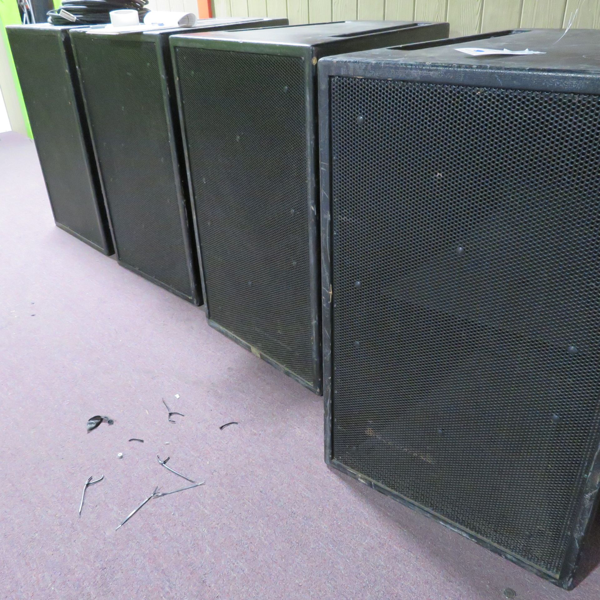 (4) 2 EAW #BH852 HORN LOADED SUBWOOFERS, 2 EAW #KF852E LOUDSPEAKERS 1500MIN