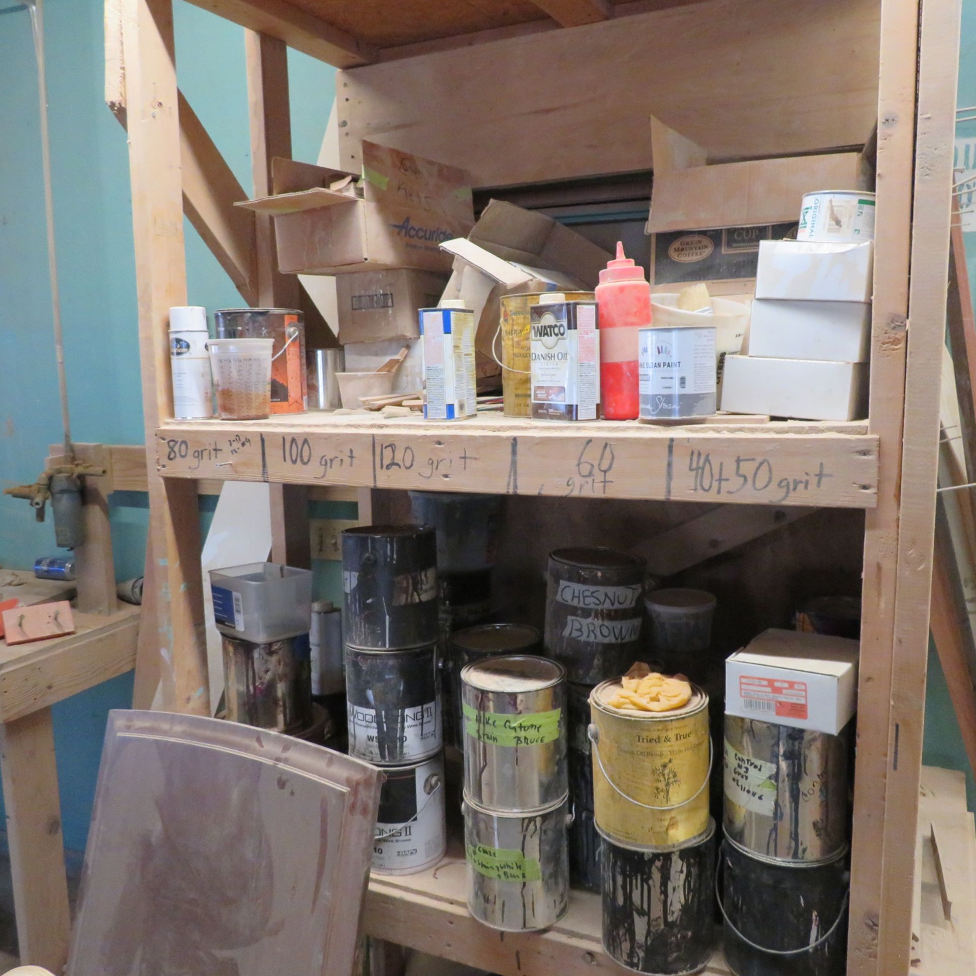 {LOT} Balance of Paints, Solvents, Stain, ETC throughout building (Take what you want, leave what - Image 6 of 6