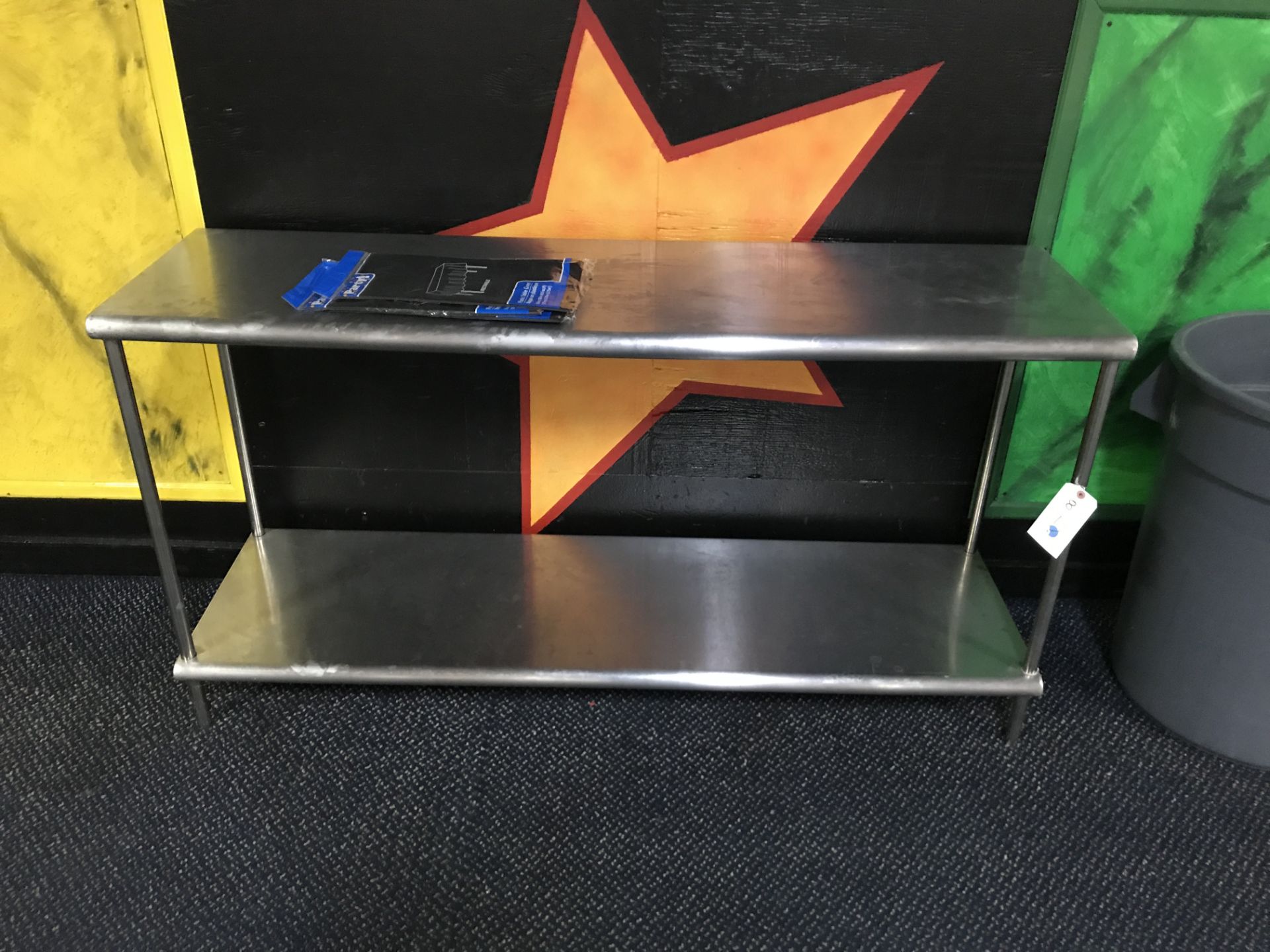 4' SS Table with under-shelf