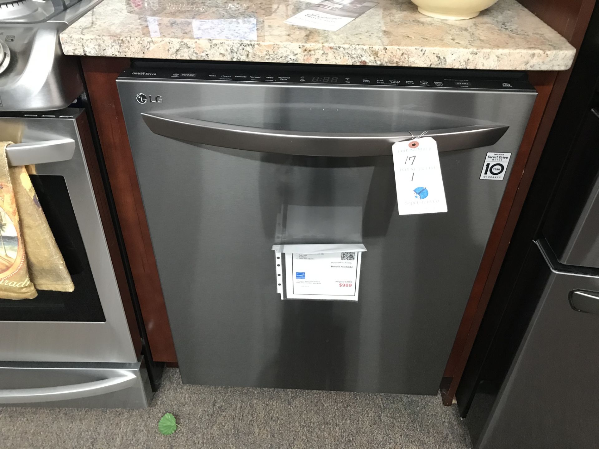 LG #LDT7797BD SS Dishwasher 23.75"W x 24.6"D x 33.6"H (Retail Price: $1,186 See Tag)