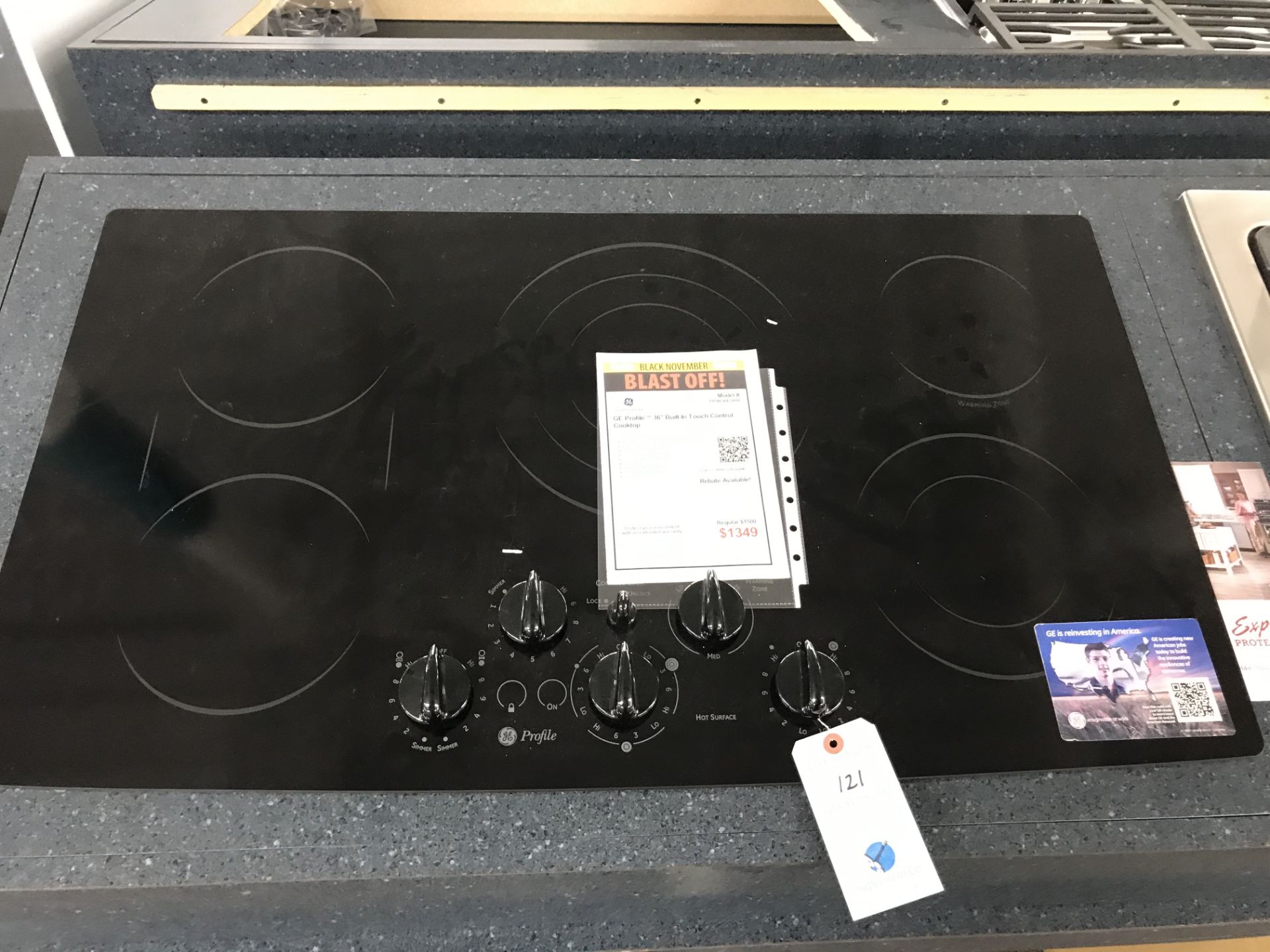 GE Profile 5 Element Electric Cooktop (Retail Price: $1,500)