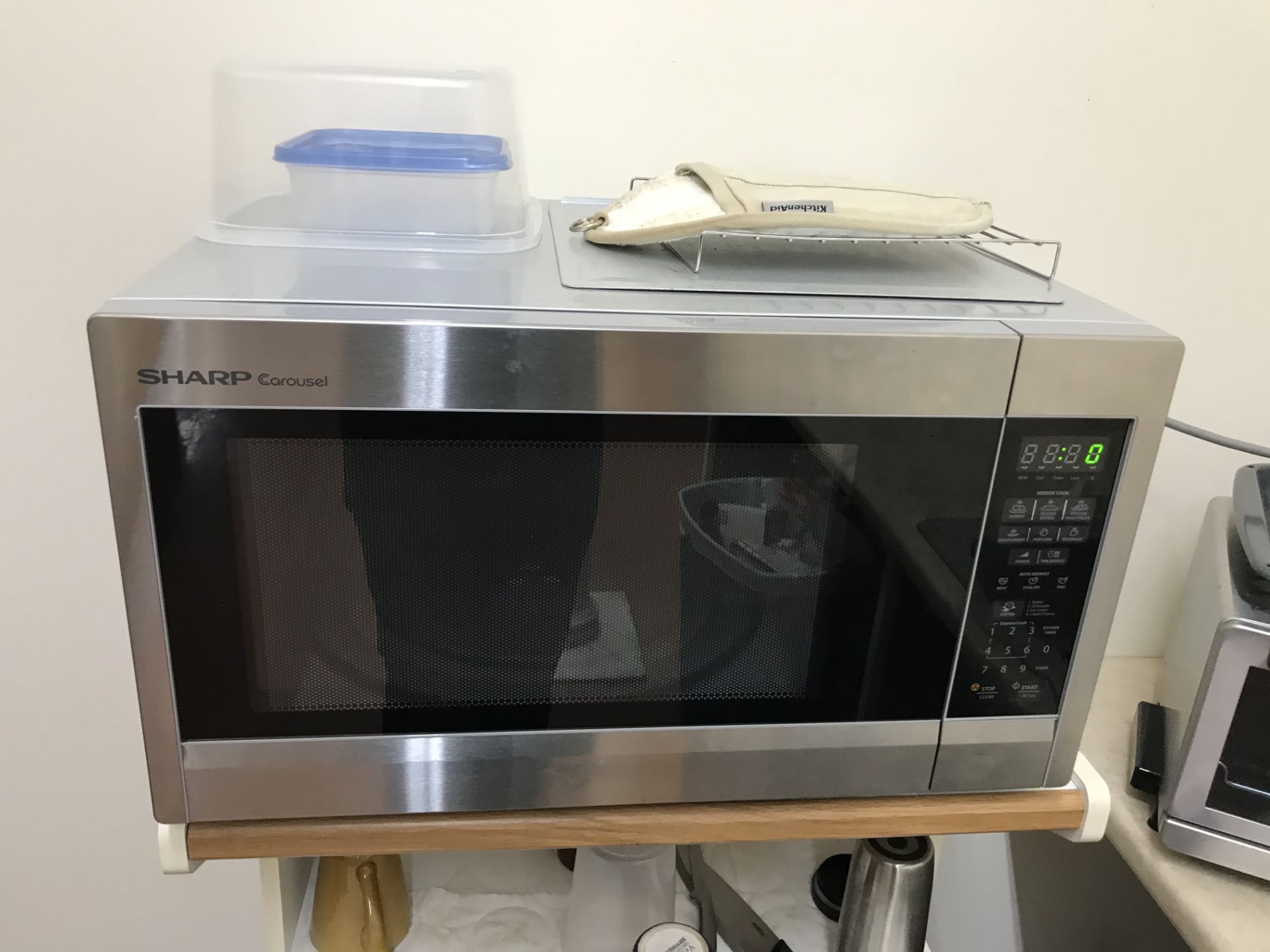 {LOT} Sharp Microwave, Toaster Oven, Water Cooler, Table, Etc. InKitchen - Image 2 of 3