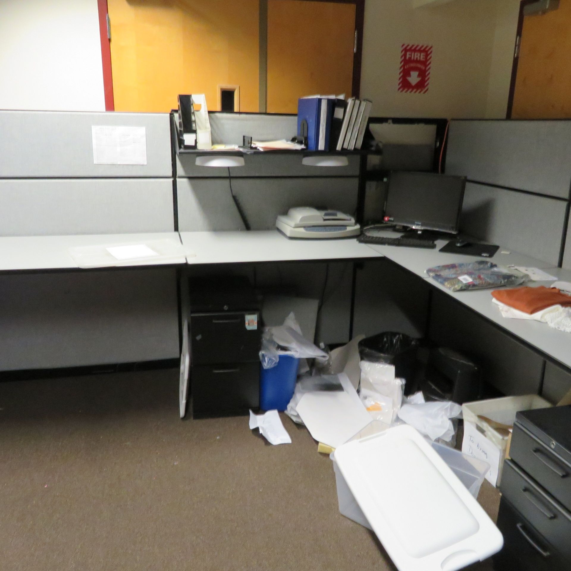 {LOT} (3) L-Shaped Workstations, (1) 12' x 12', (1) 8' x 10' & (1) 8' x 8' - Image 2 of 3