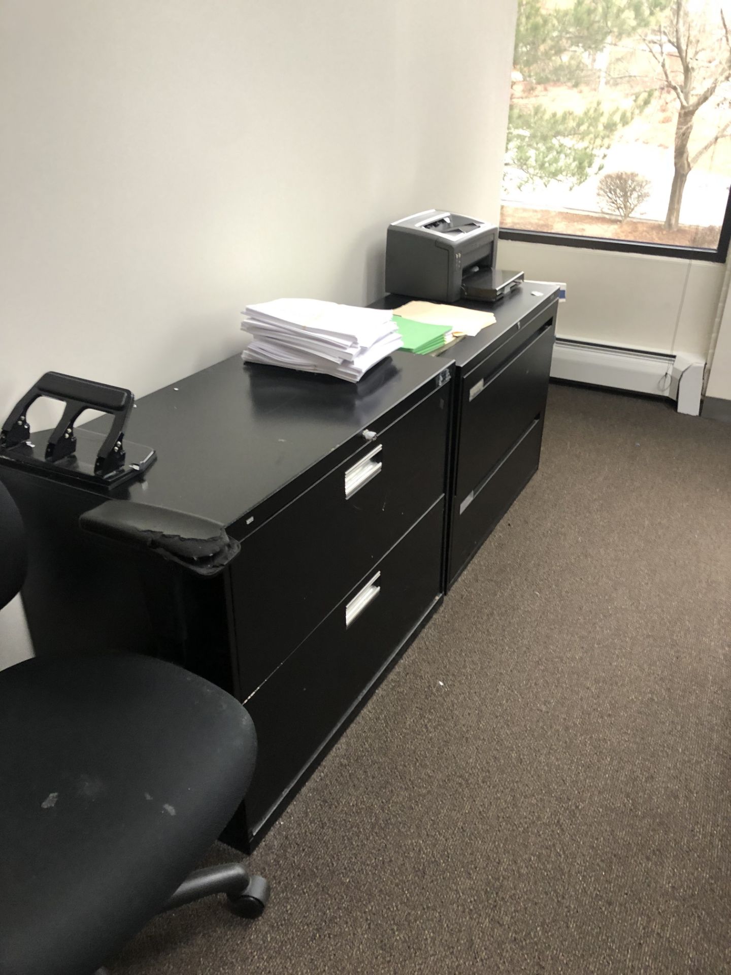 (Lot) In Office, Desk, Chairs Files, Etc.
