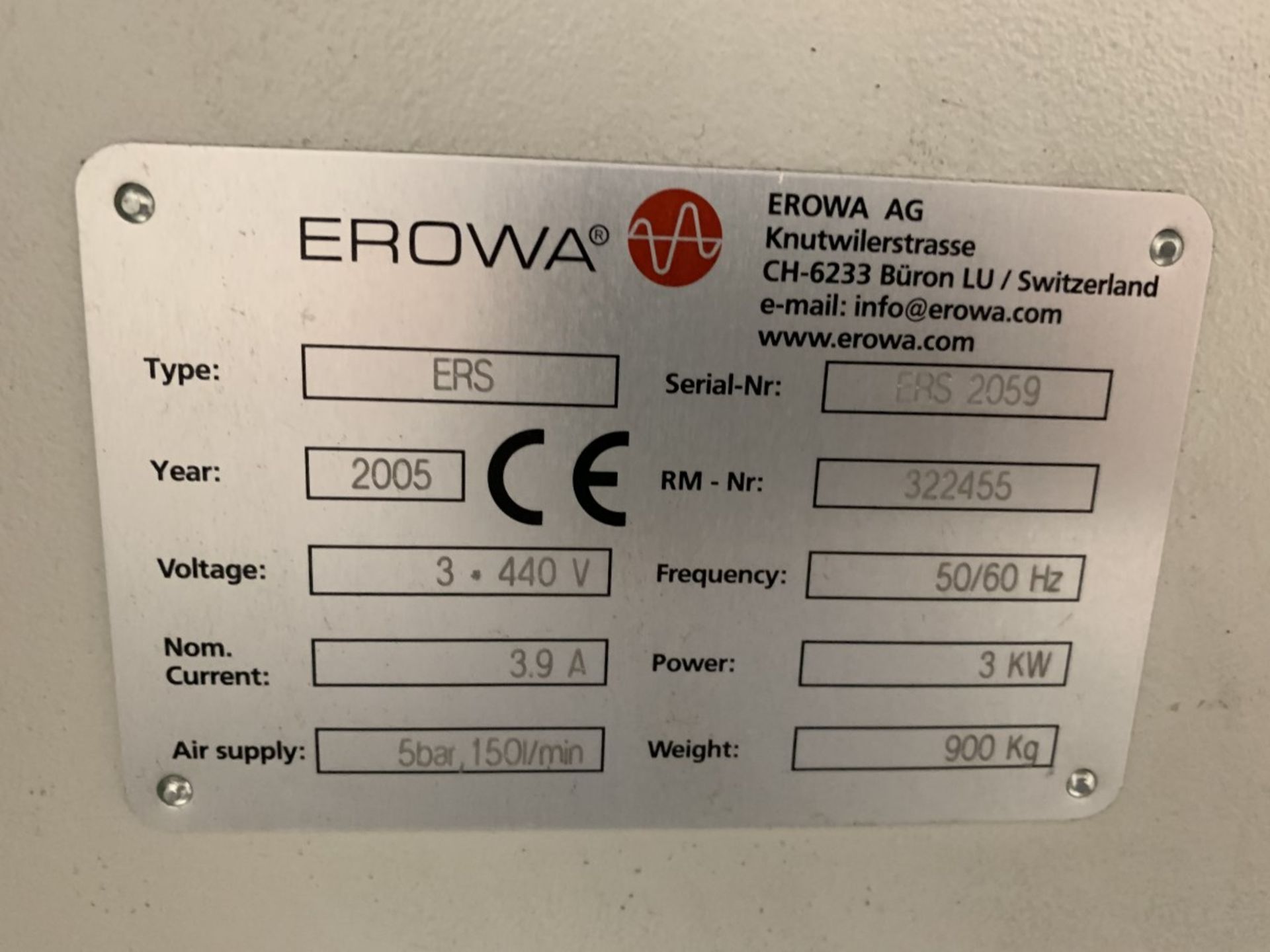 2005 EROWA ERS Robotic Loading System, s/n ERS2059, w/ 2012 EROWA 050700-03 Pallet System, 2012 - Image 5 of 16