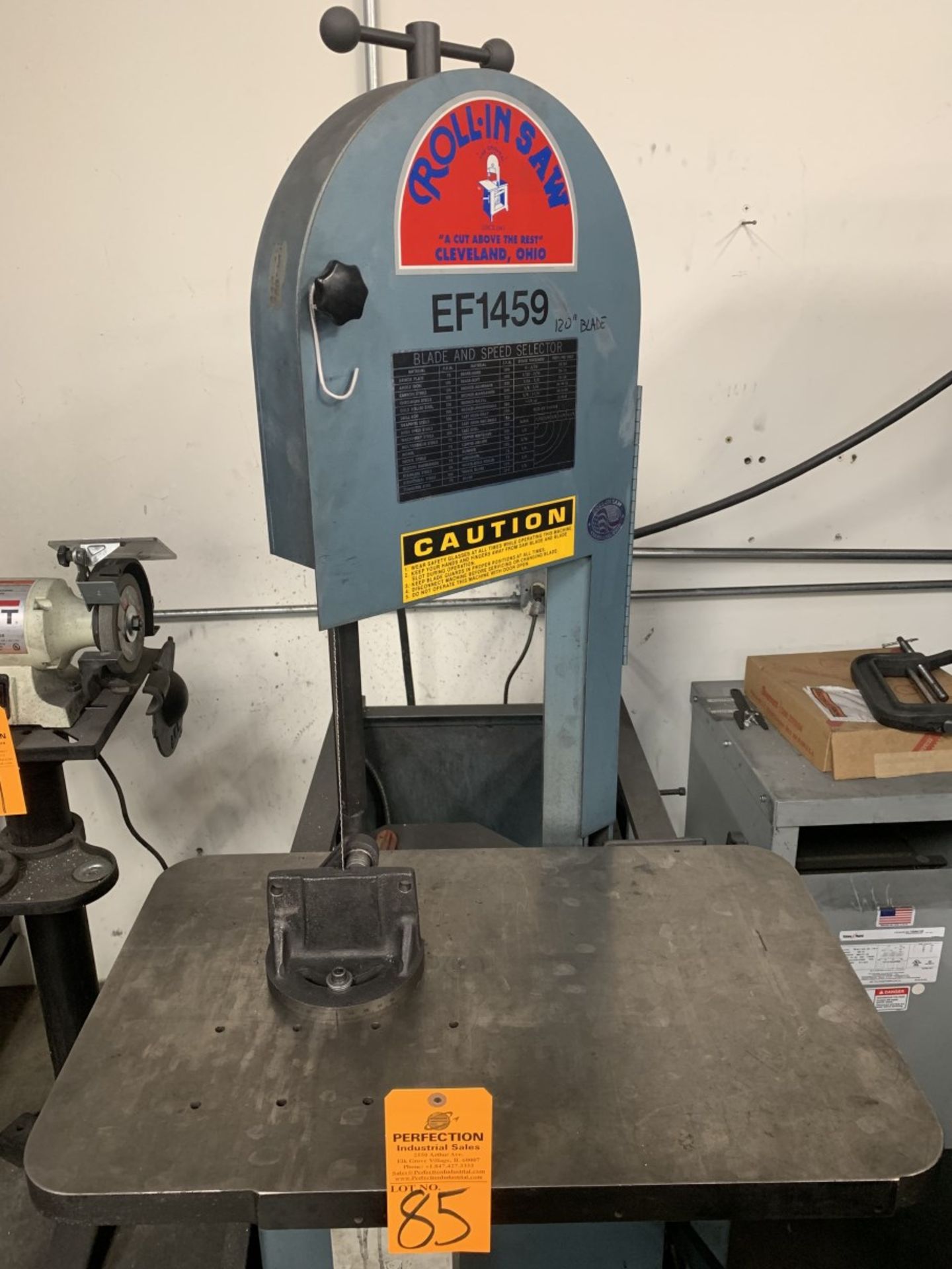 ROLL-IN-SAW EF1459 Vertical Bandsaw, s/n 03035EF (Located at: R & D Components) - Image 2 of 2