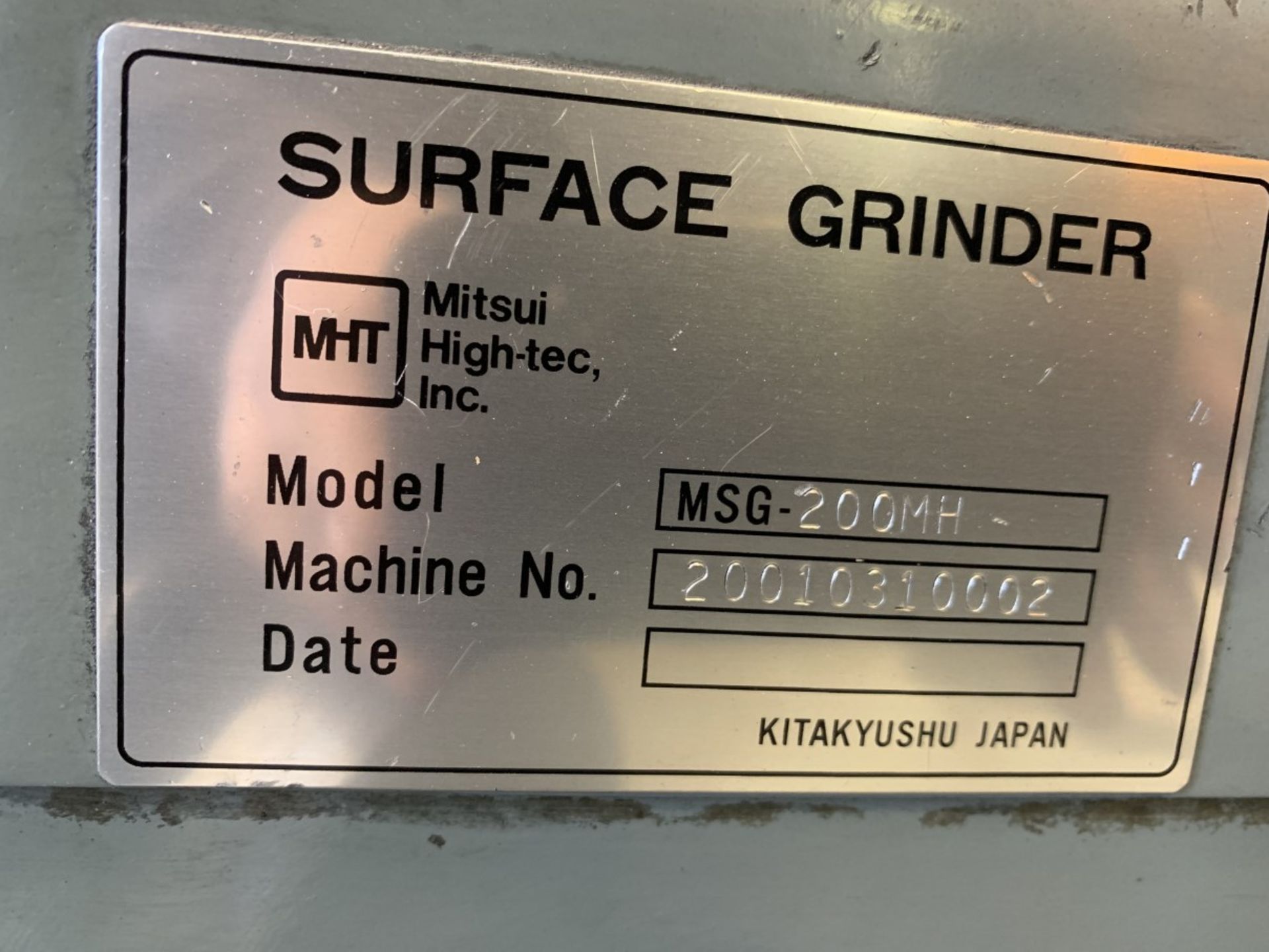 MITSUI HIGH-TEC MSG-200MH Surface Grinder, s/n 2001031002, 6" x 12" Magnetic Chuck, Walker Chuck - Image 4 of 4